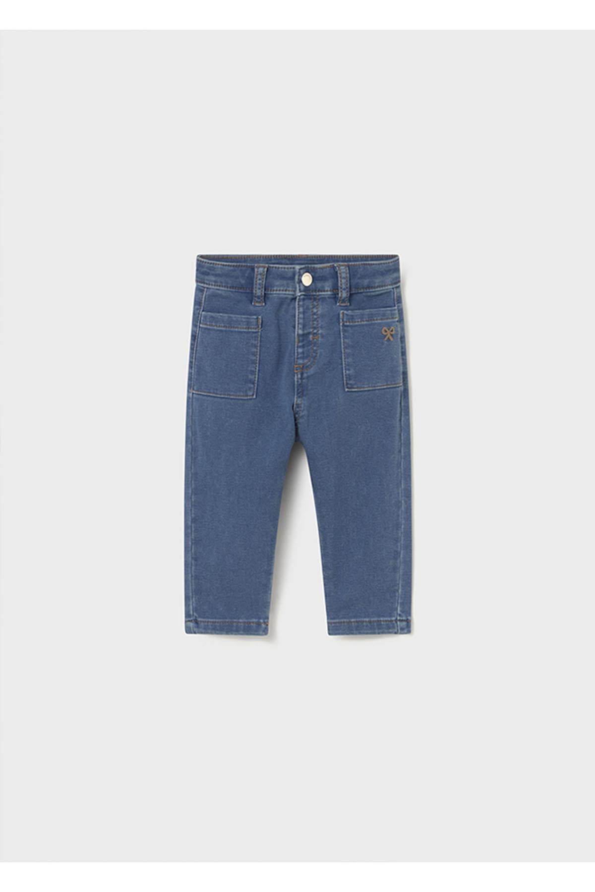Mayoral Kışlık Kız Bebek Denim Pantolon - Mavi