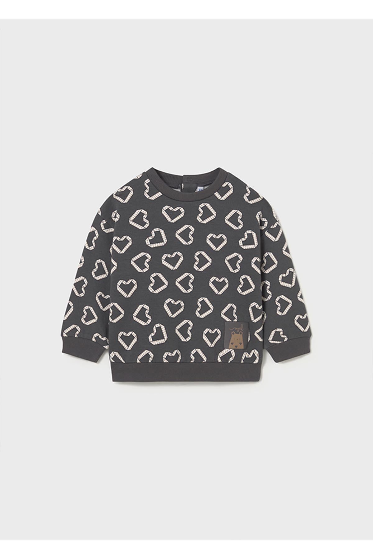 Mayoral Kışlık Kız Bebek Sweatshirt - Gri