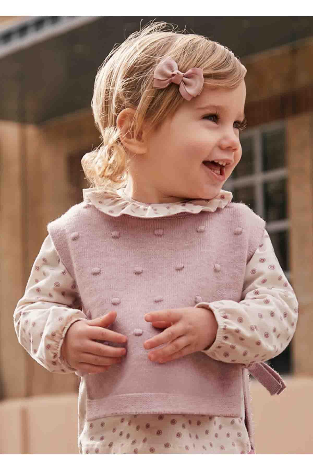 Mayoral Kışlık Kız Bebek Yelekli 3'lü Set Takım