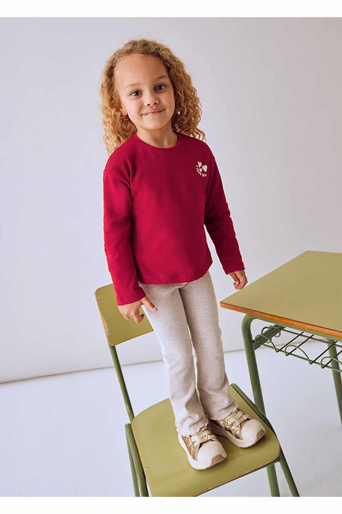 Mayoral Kışlık Kız Çocuk Bakılı Fitilli Tayt - Bej