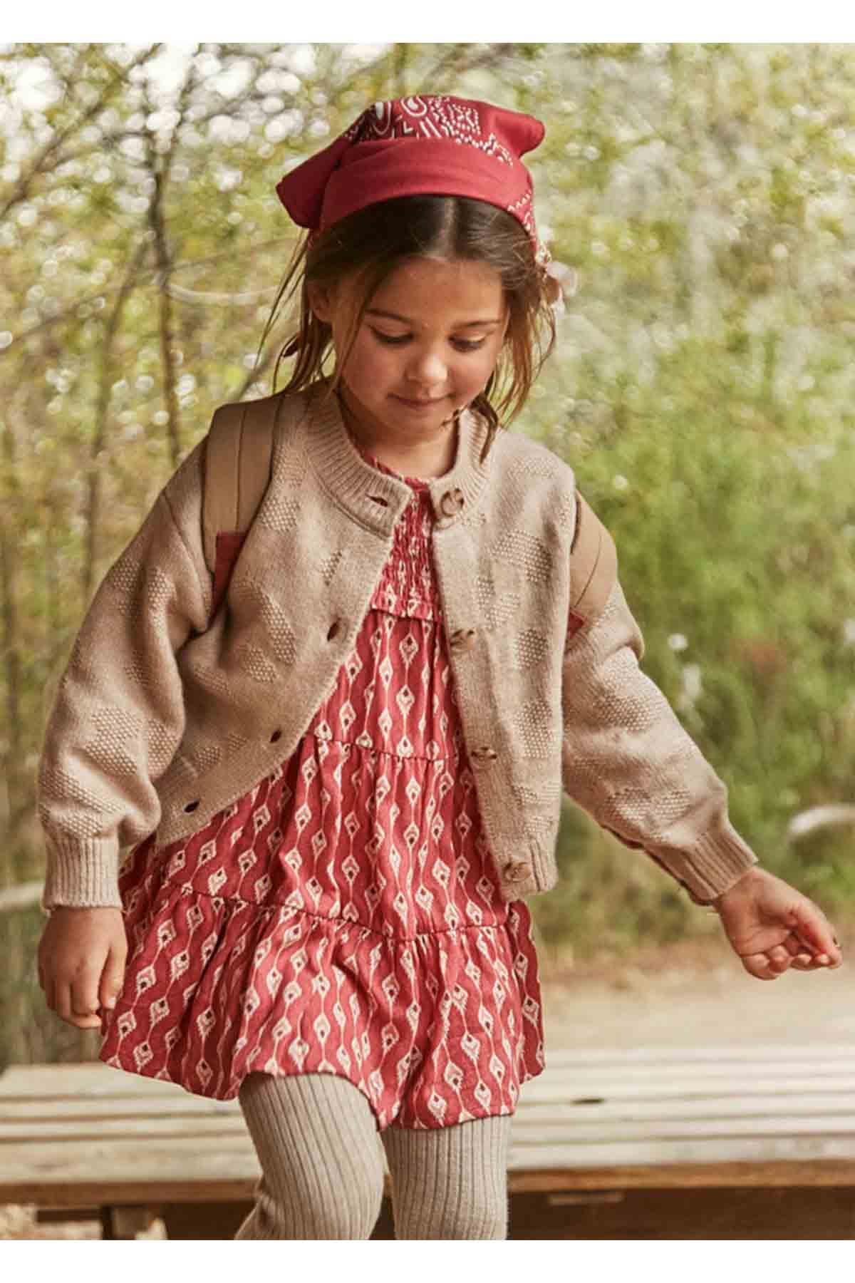 Mayoral Kışlık Kız Çocuk Örme Hırka - Bej