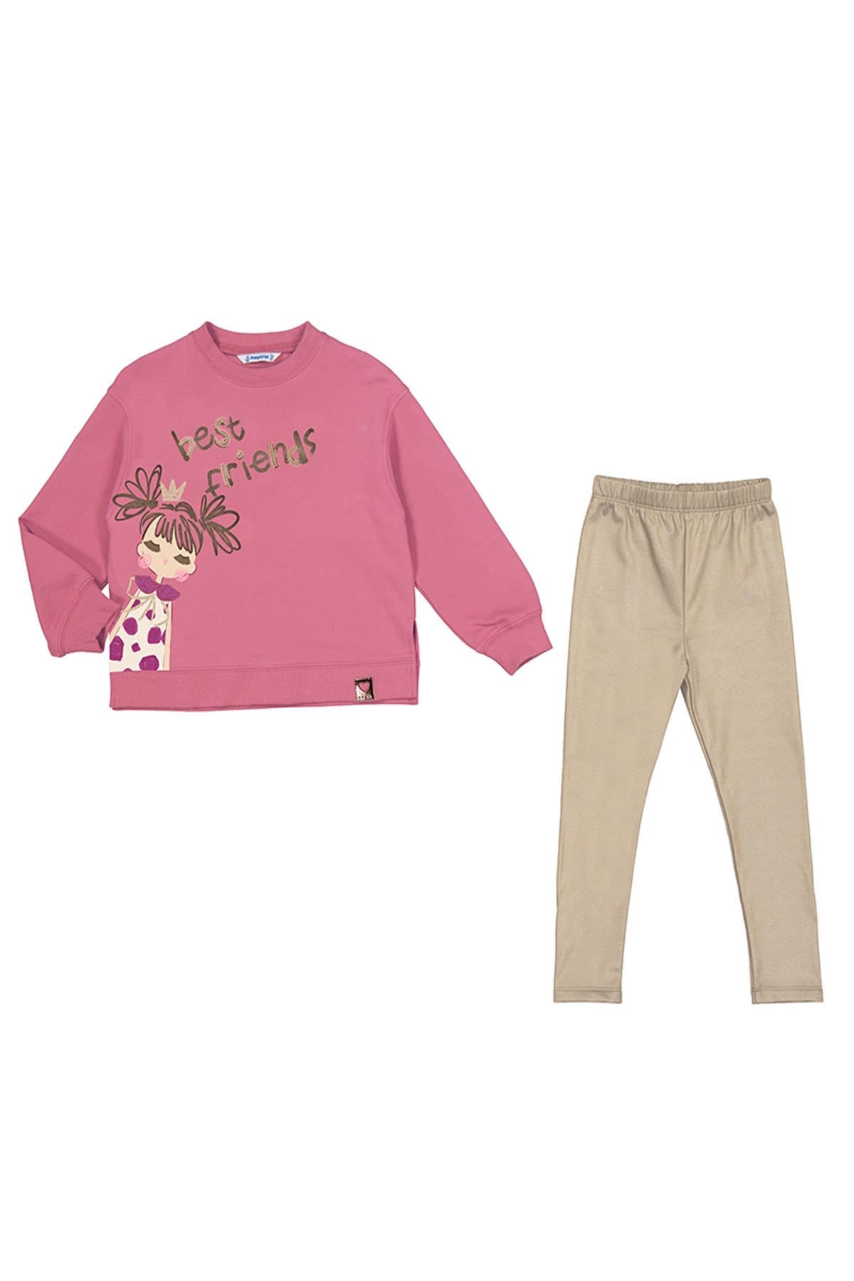 Mayoral Kışlık Kız Çocuk Sweat Tayt Takım - Pembe