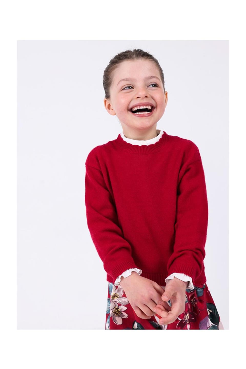 Mayoral Kışlık Kız Örme Kazak Kırmızı