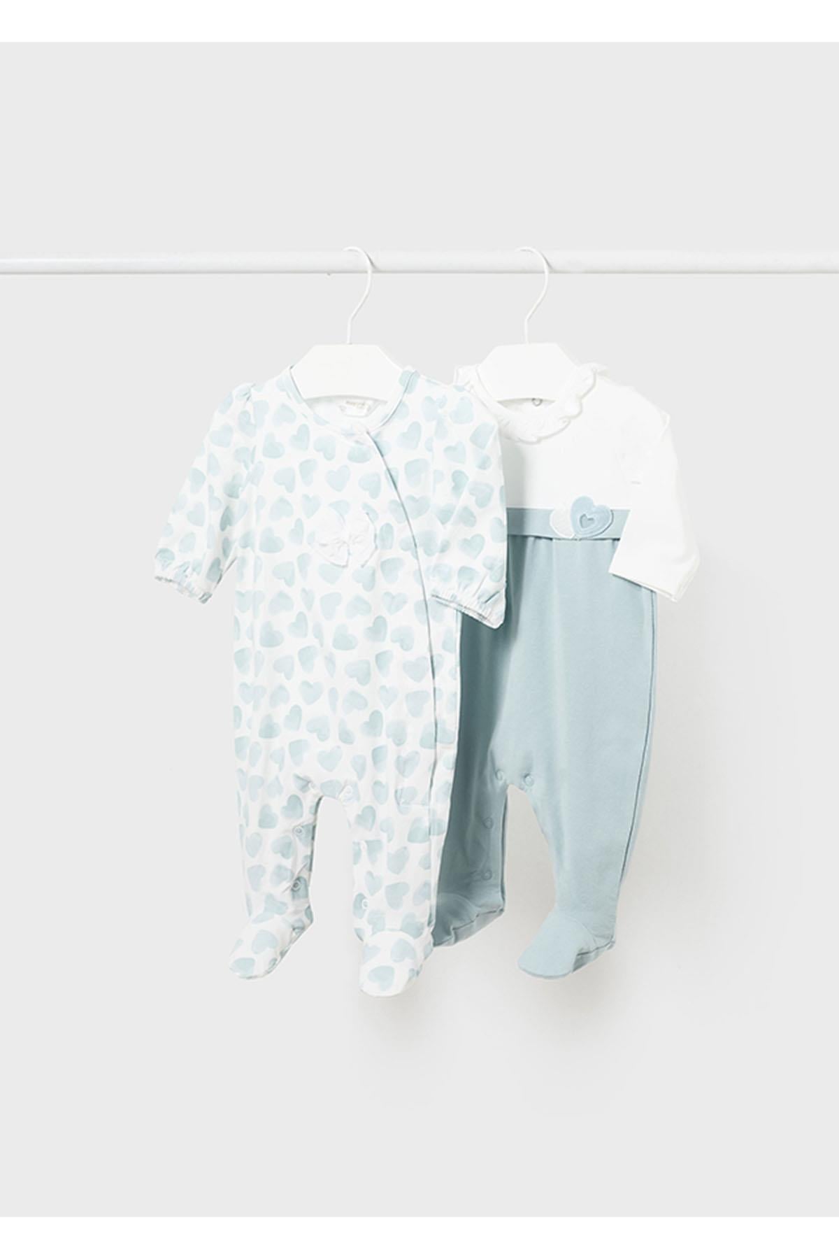 Mayoral Kız Erkek Bebek Tulum 2'li Set - Mavi