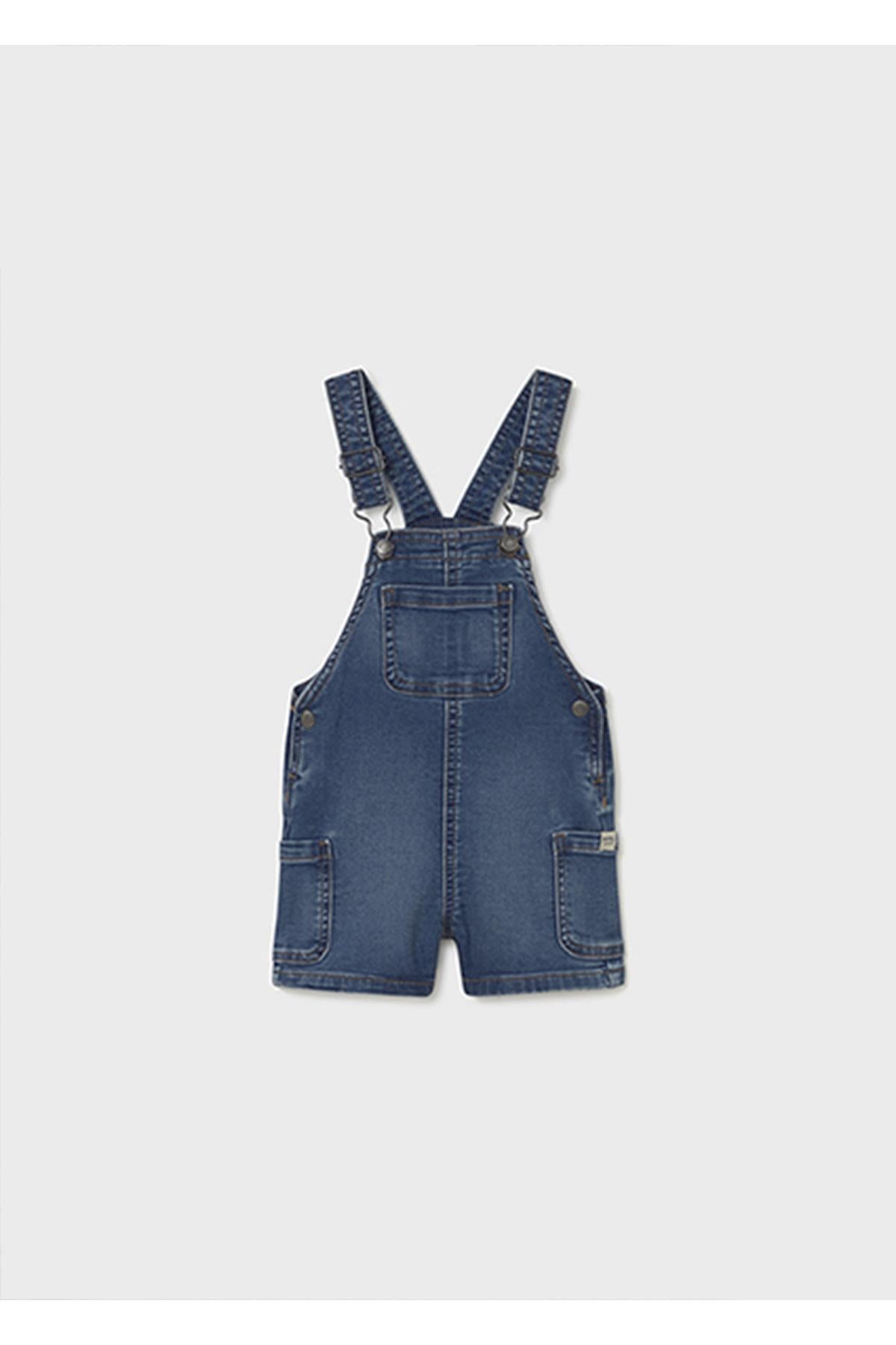 Mayoral Yazlık Erkek Bebek Denim Salopet - Mavi