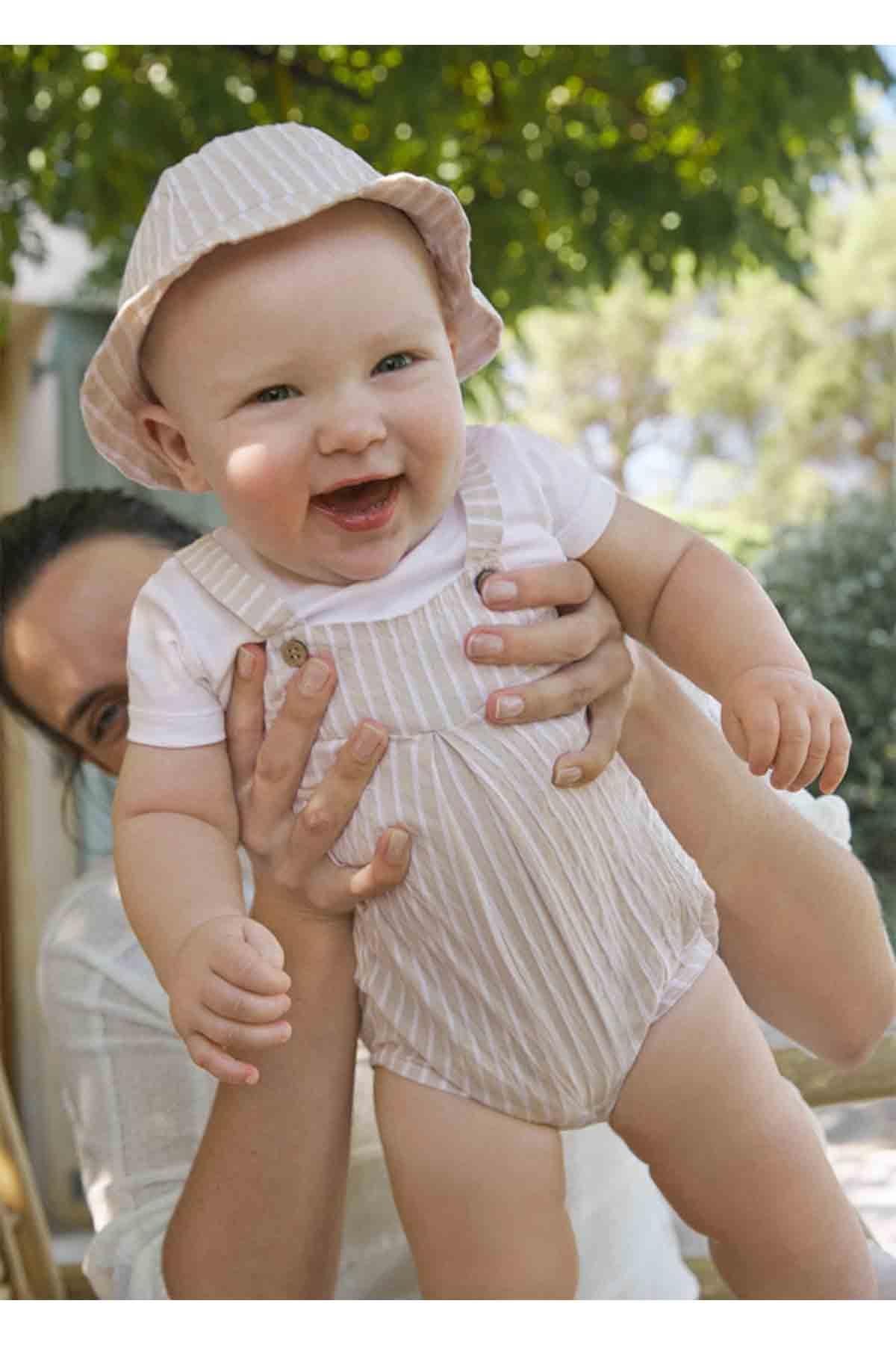 Mayoral Yazlık Erkek Bebek Şapkalı Tulum Set