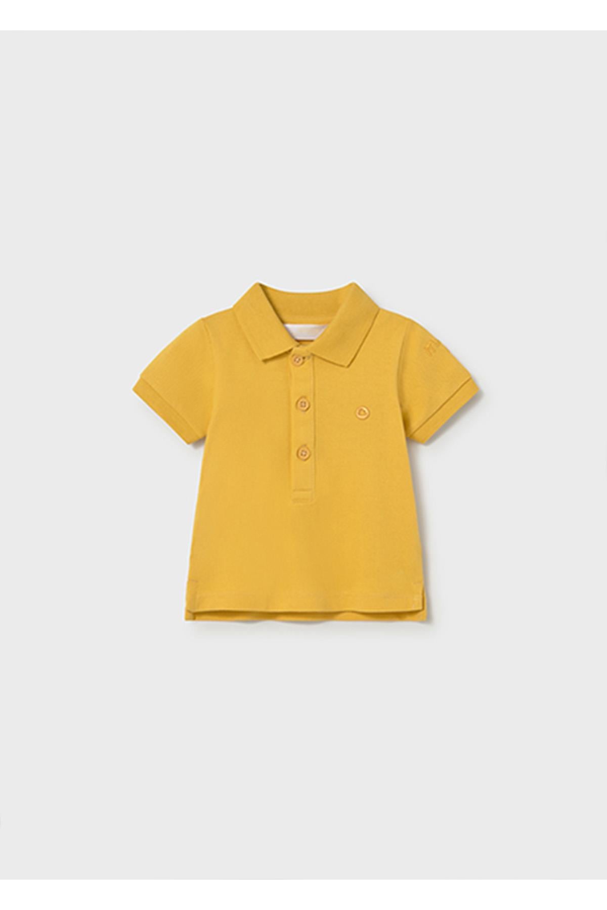 Mayoral Yazlık Erkek Bebek Yenidoğan Polo Yaka Tshirt - Sarı