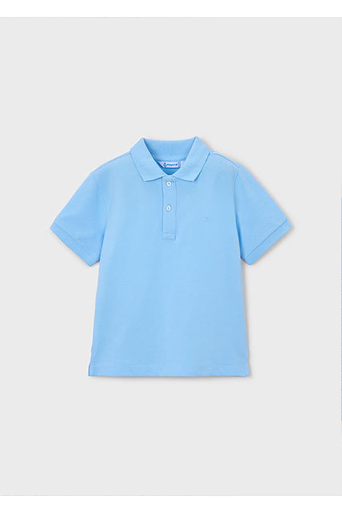 Mayoral Yazlık Erkek Çocuk Basic Polo Yaka Tshirt - Bebe Mavi