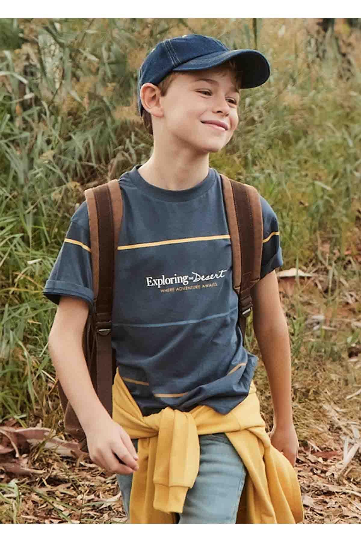 Mayoral Yazlık Erkek Çocuk Baskılı T-Shirt - Lacivert