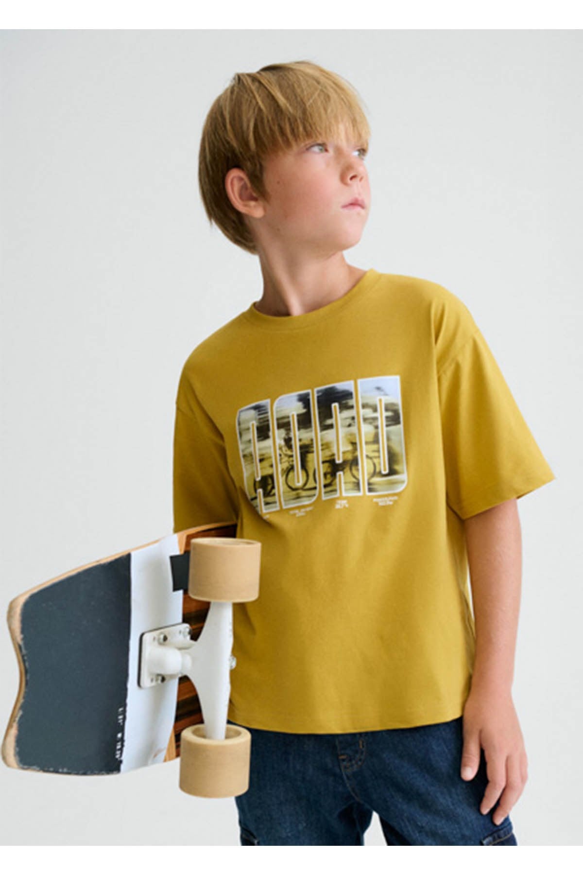 Mayoral Yazlık Erkek Çocuk Baskılı Tshirt - Sarı