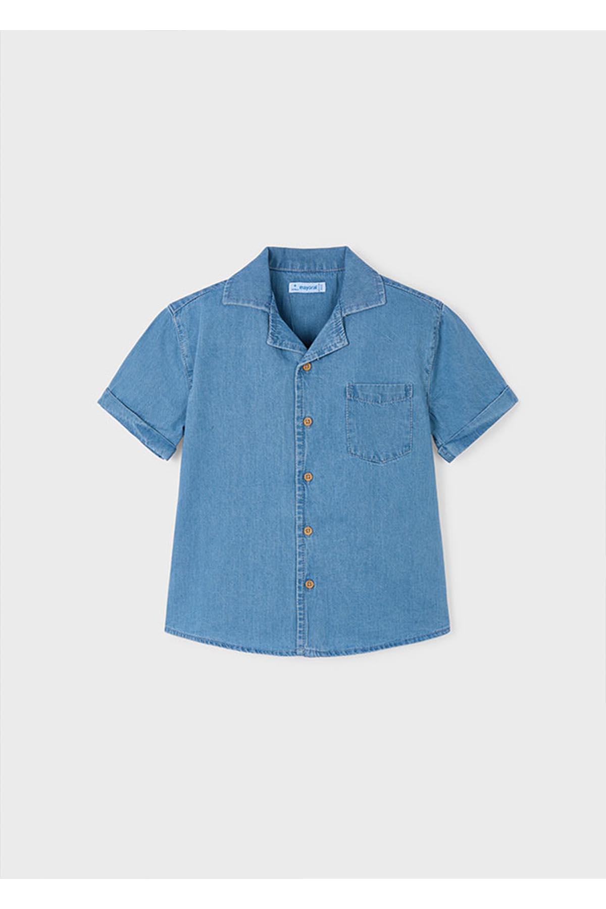 Mayoral Yazlık Erkek Çocuk Denim Gömlek - Mavi
