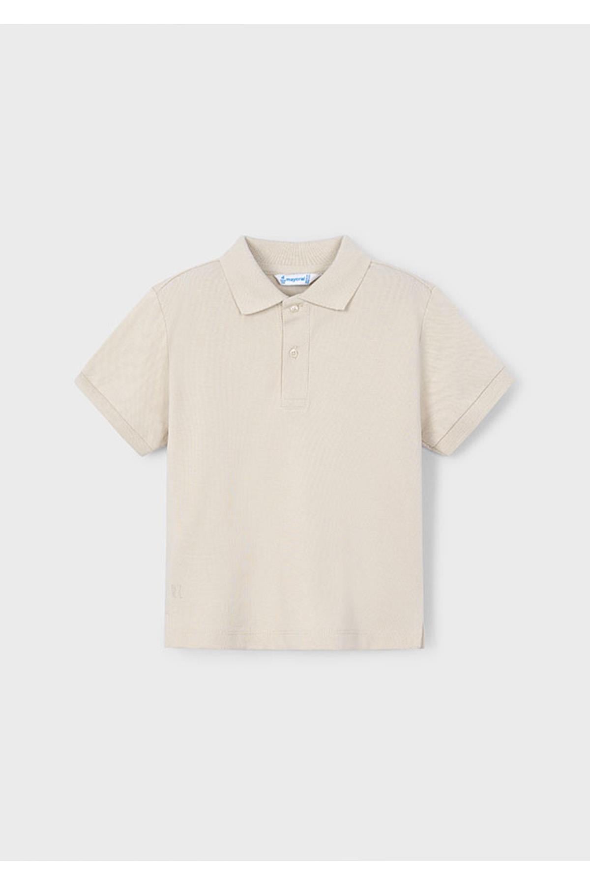 Mayoral Yazlık Erkek Çocuk Polo Yaka T-Shirt - Bej
