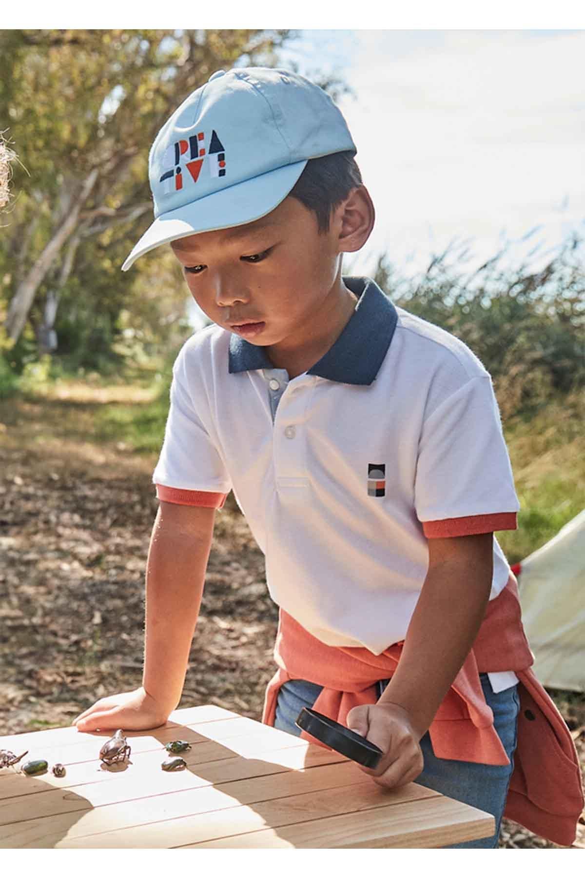Mayoral Yazlık Erkek Çocuk Polo Yaka T-Shirt - Beyaz