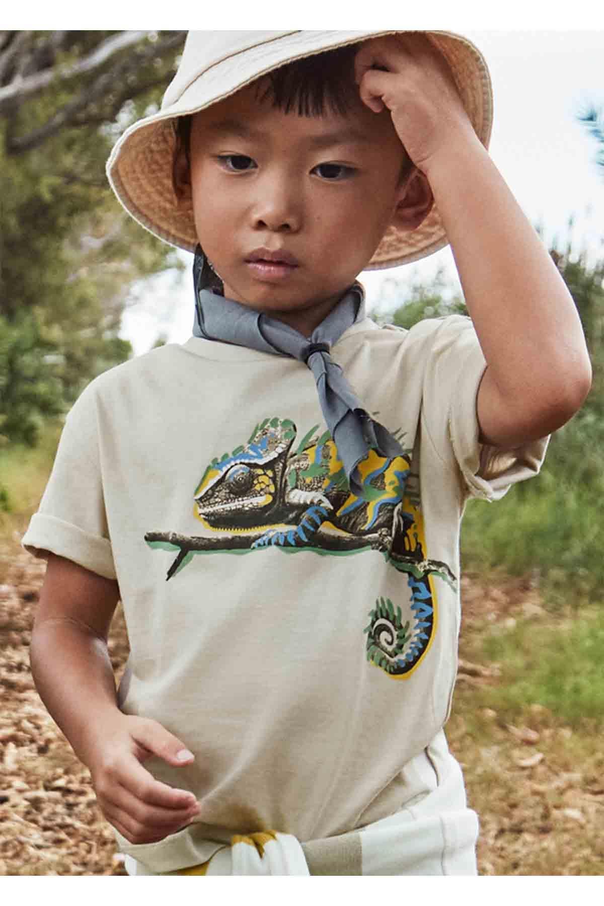 Mayoral Yazlık Erkek Çocuk T-Shirt - Bej
