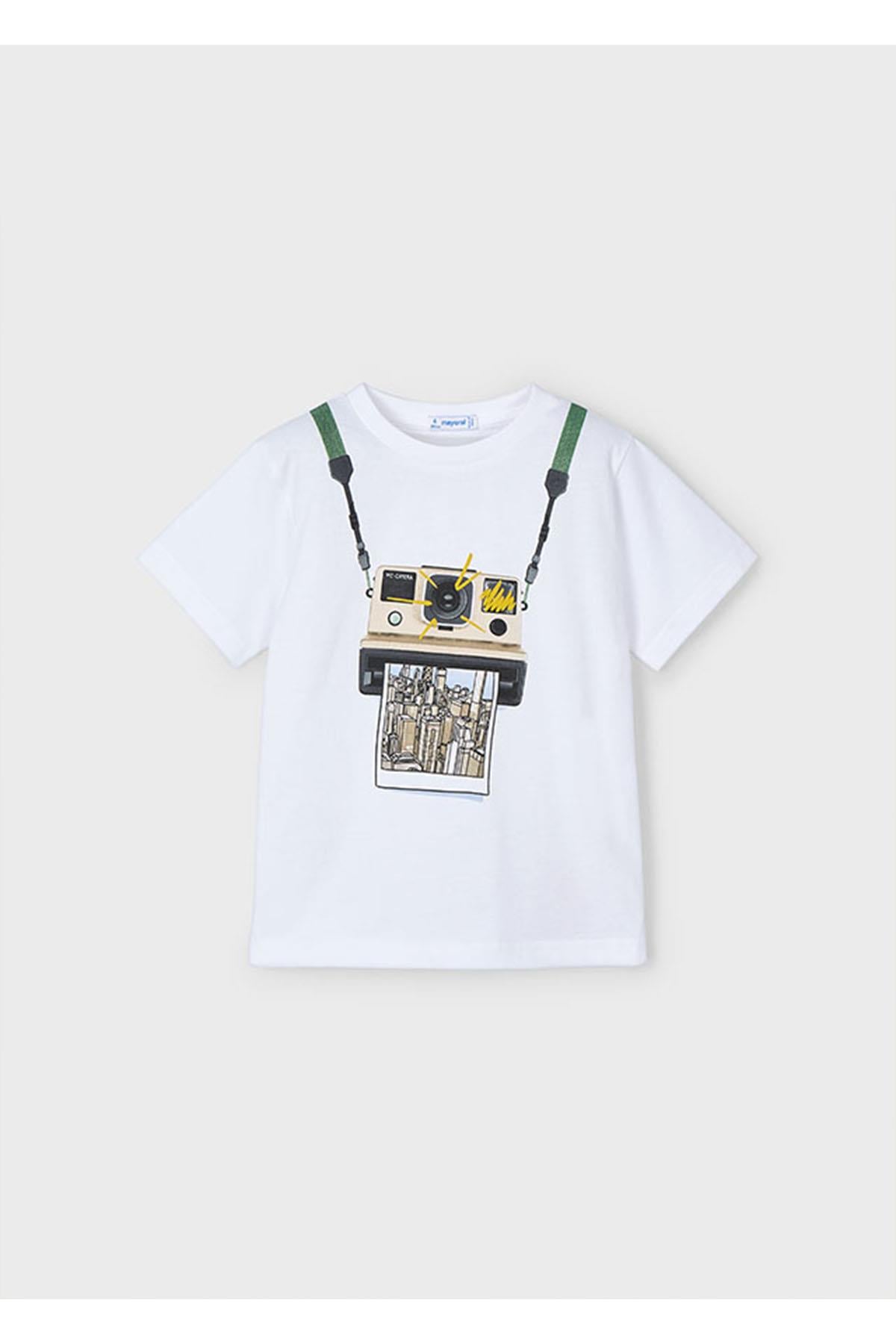 Mayoral Yazlık Erkek Çocuk U-K T-Shirt - Beyaz