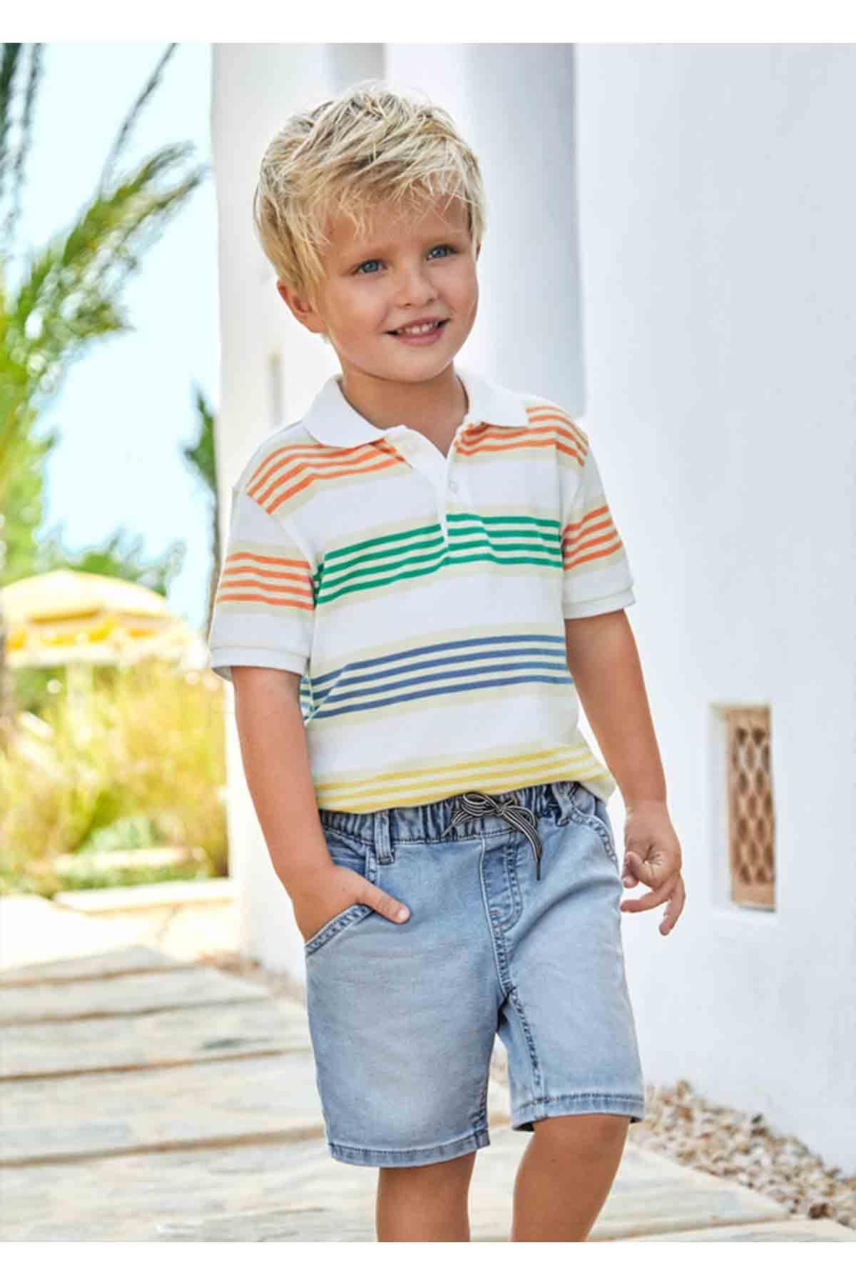 Mayoral Yazlık Erkek Denim Bermuda Şort Mavi