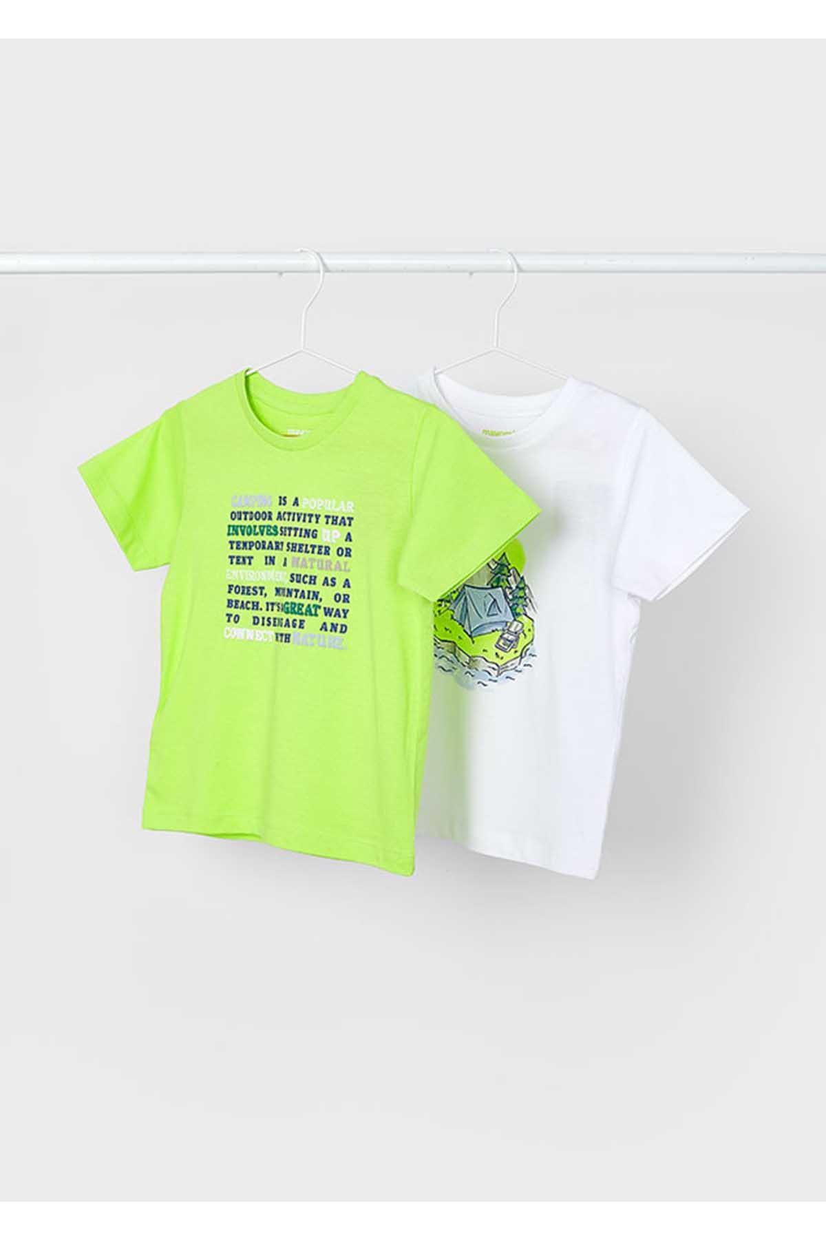 Mayoral Yazlık Erkek Kısa Kol T-shirt 2'li Set - Yeşil