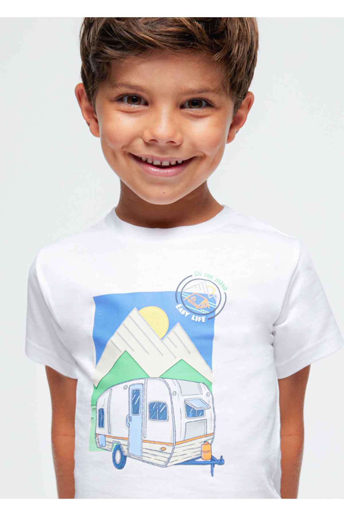 Mayoral Yazlık Erkek Kısa Kol T-shirt Beyaz