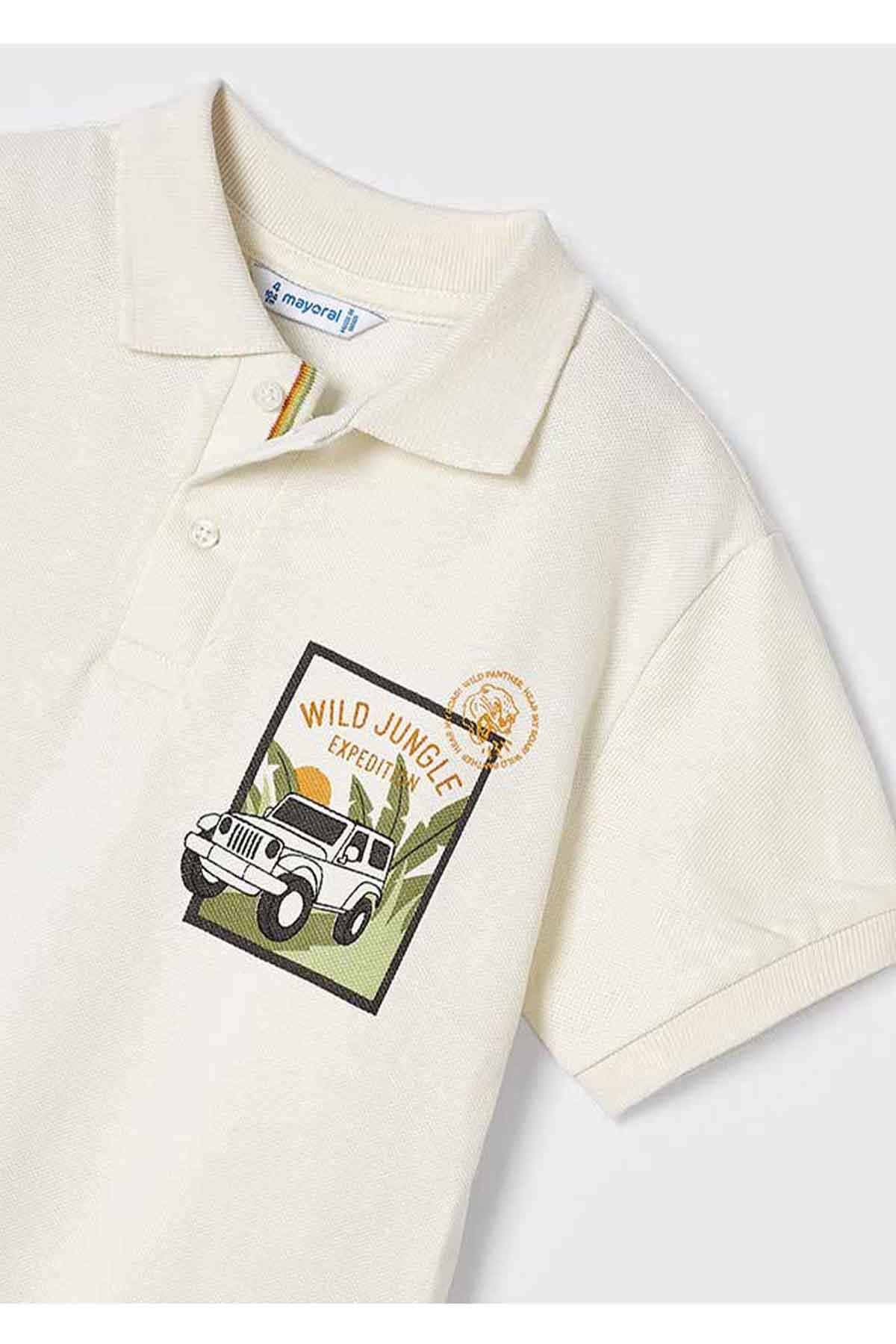 Mayoral Yazlık Erkek Polo Kısa Kol T-shirt Beyaz