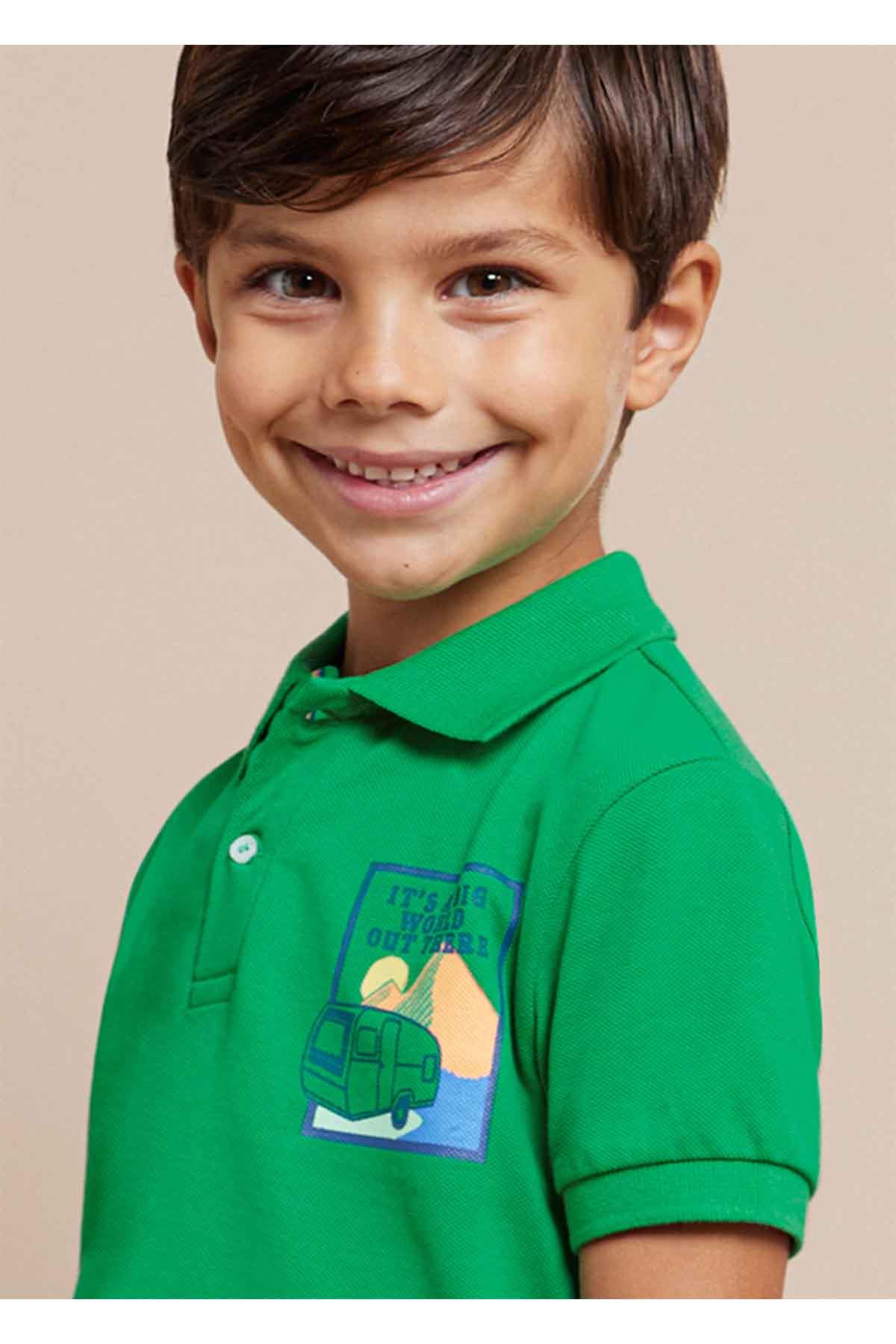 Mayoral Yazlık Erkek Polo Kısa Kol T-shirt Yeşil