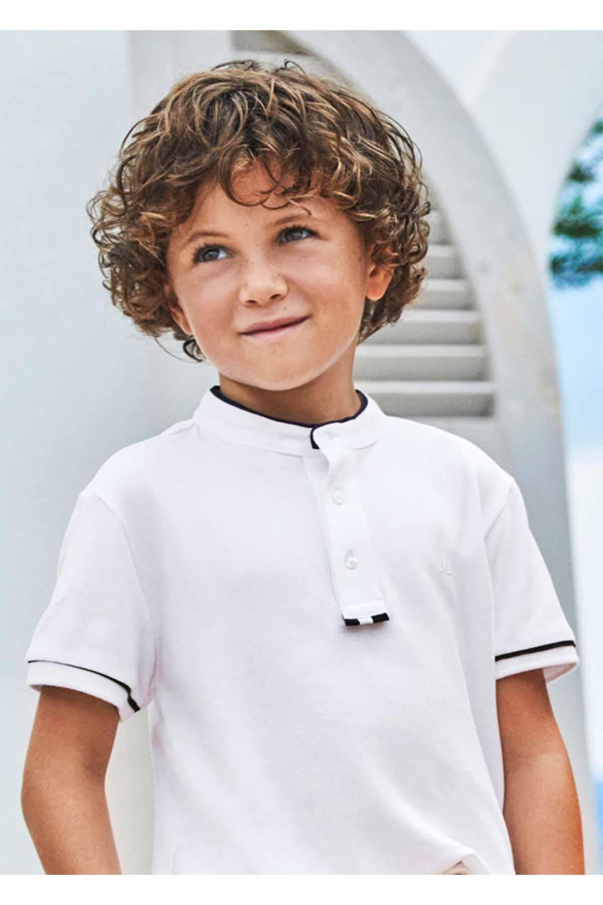Mayoral Yazlık Erkek Polo Kısa Kol T-shirt Beyaz
