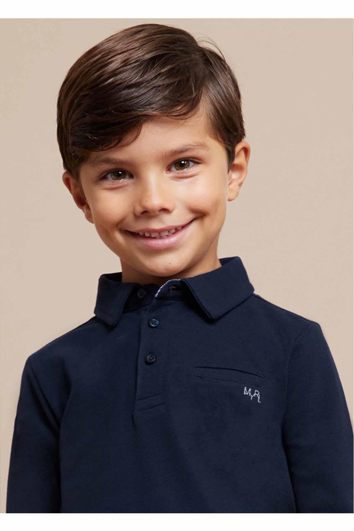 Mayoral Yazlık Erkek Polo Uzun Kol T-shirt Lacivert