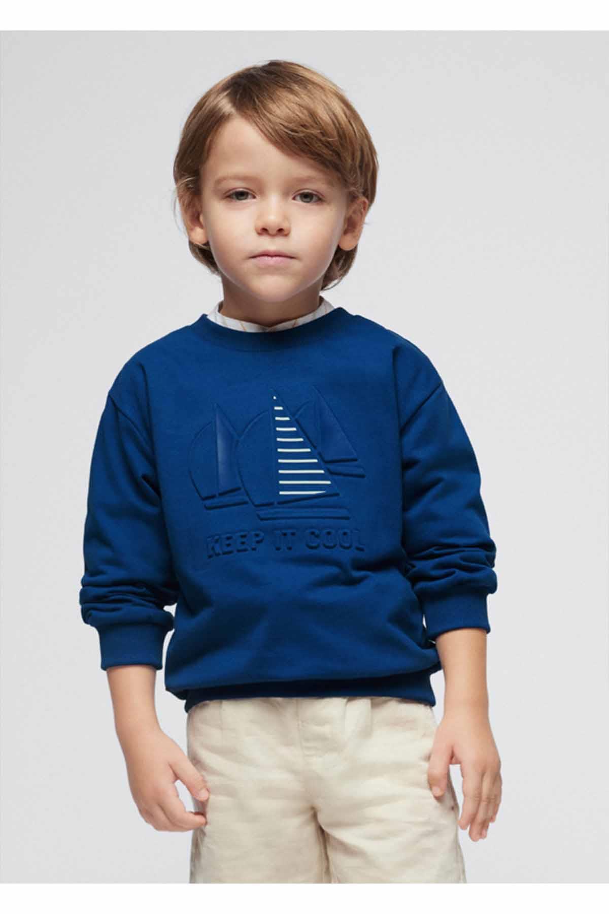 Mayoral Yazlık Erkek Uzun Kol Sweatshirt Mavi