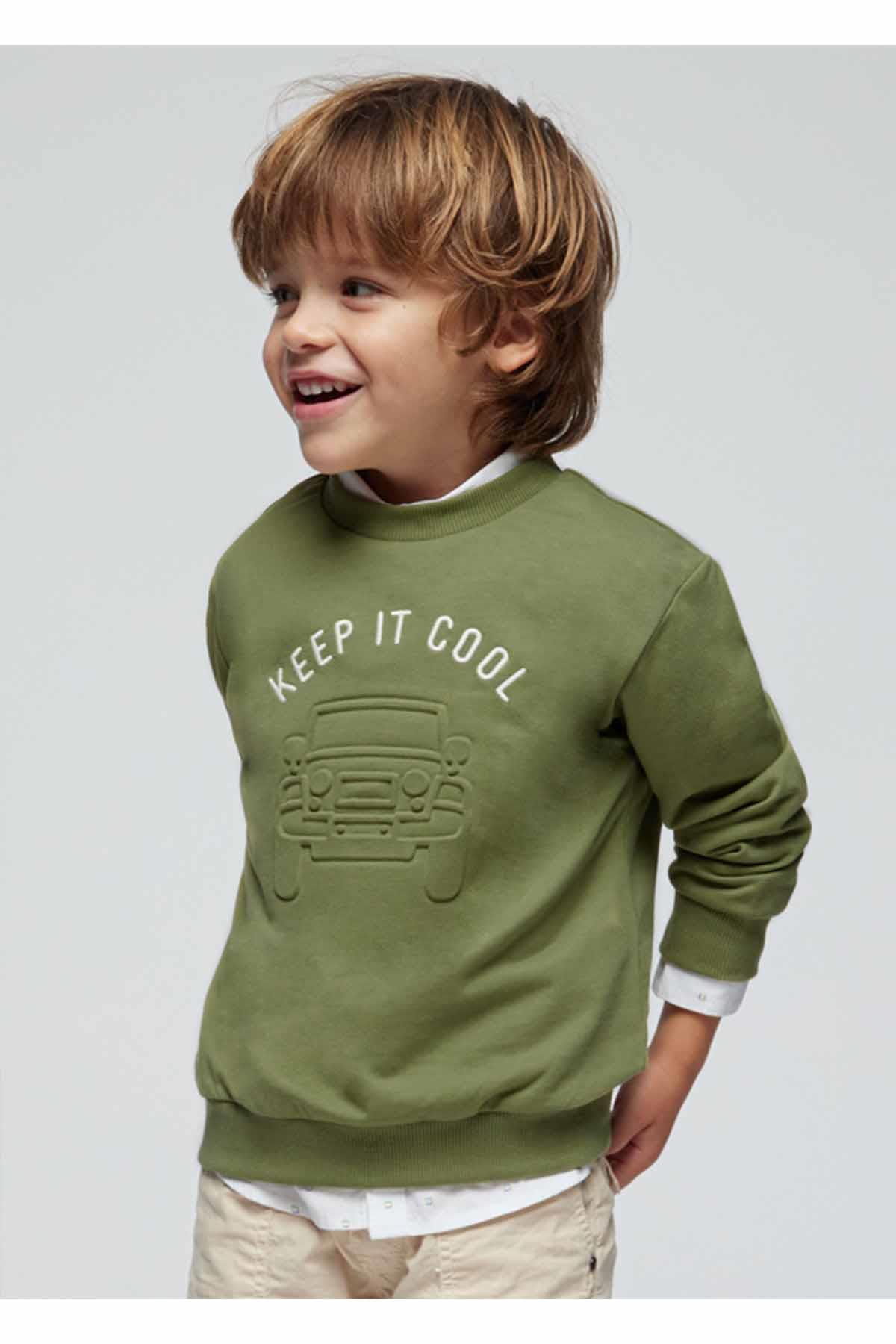 Mayoral Yazlık Erkek Uzun Kol Sweatshirt Yeşil