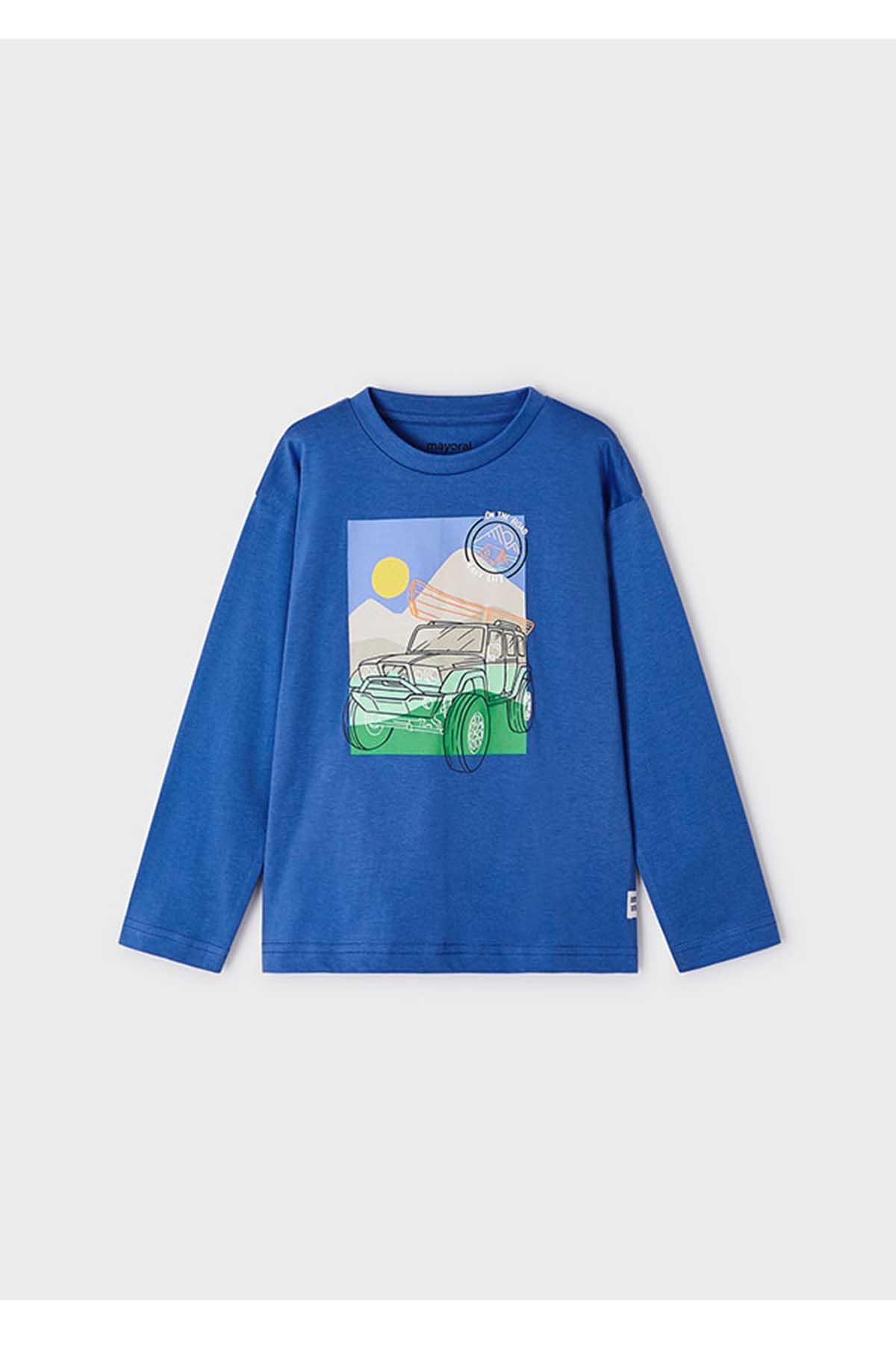 Mayoral Yazlık Erkek Uzun Kol T-shirt Mavi