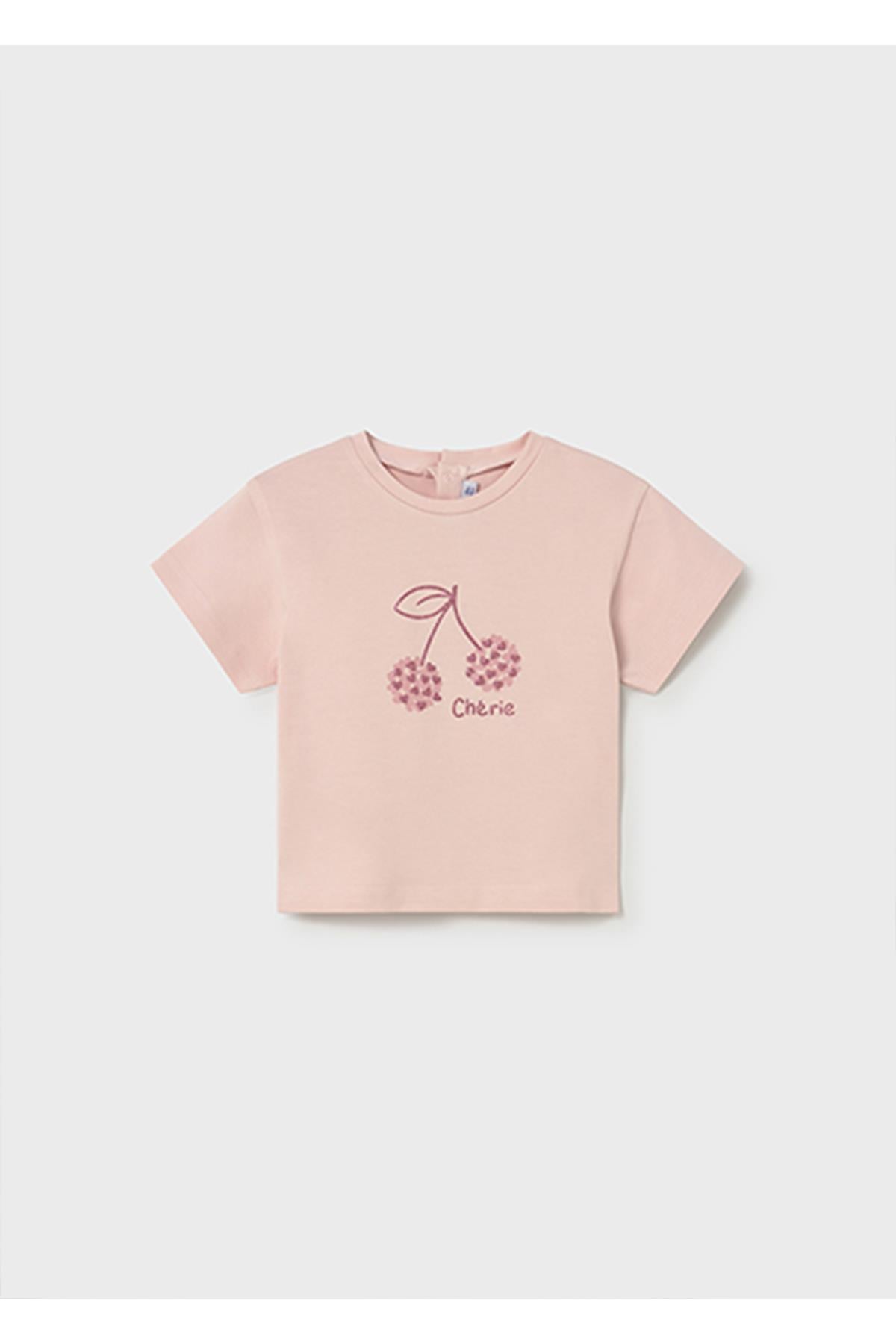 Mayoral Yazlık Kız Bebek Basic Tshirt - Pembe