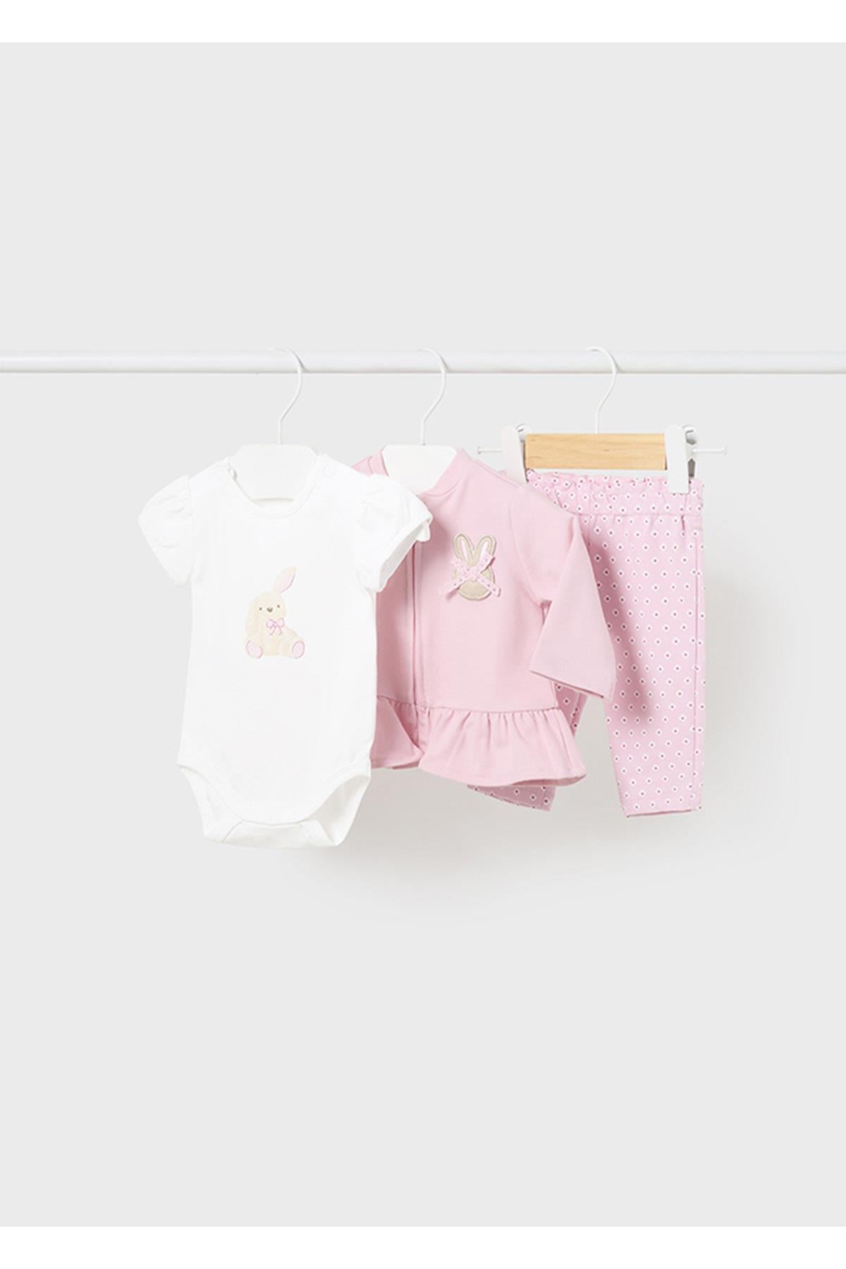 Mayoral Yazlık Kız Bebek Eşofman 3'lü Set - Pembe