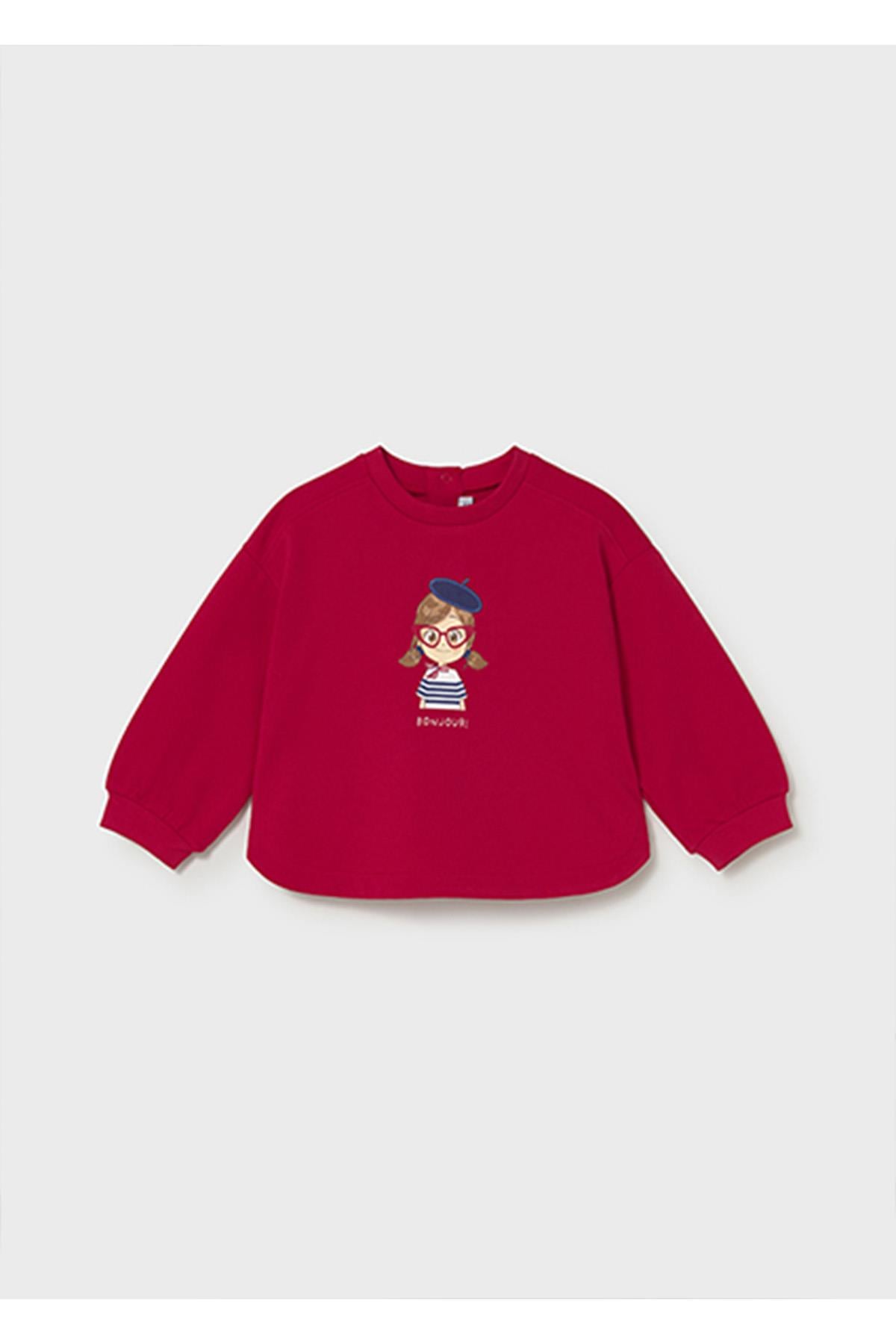 Mayoral Yazlık Kız Bebek Sweat - Kırmızı