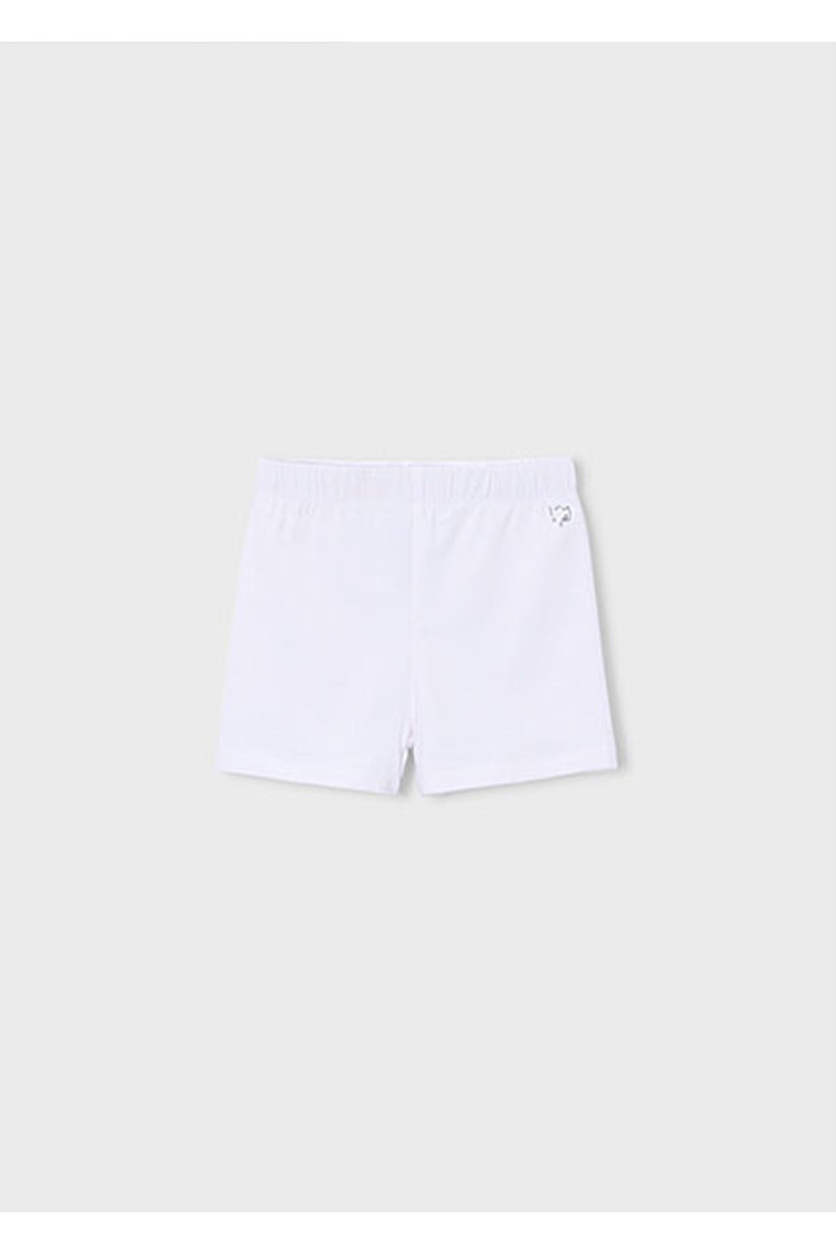 Mayoral Yazlık Kız Çocuk Basic Kısa Tayt - Beyaz