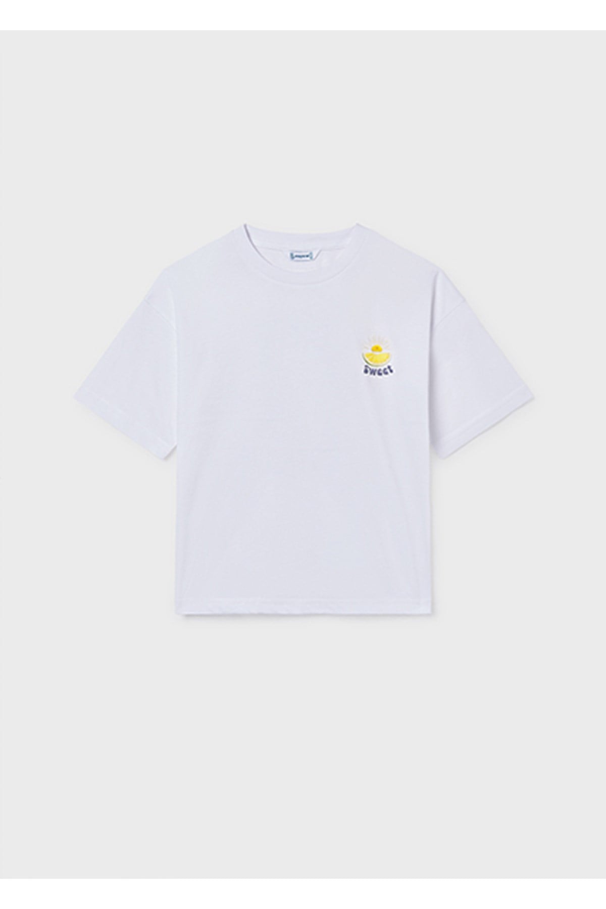Mayoral Yazlık Kız Çocuk Baskılı Tshirt - Beyaz