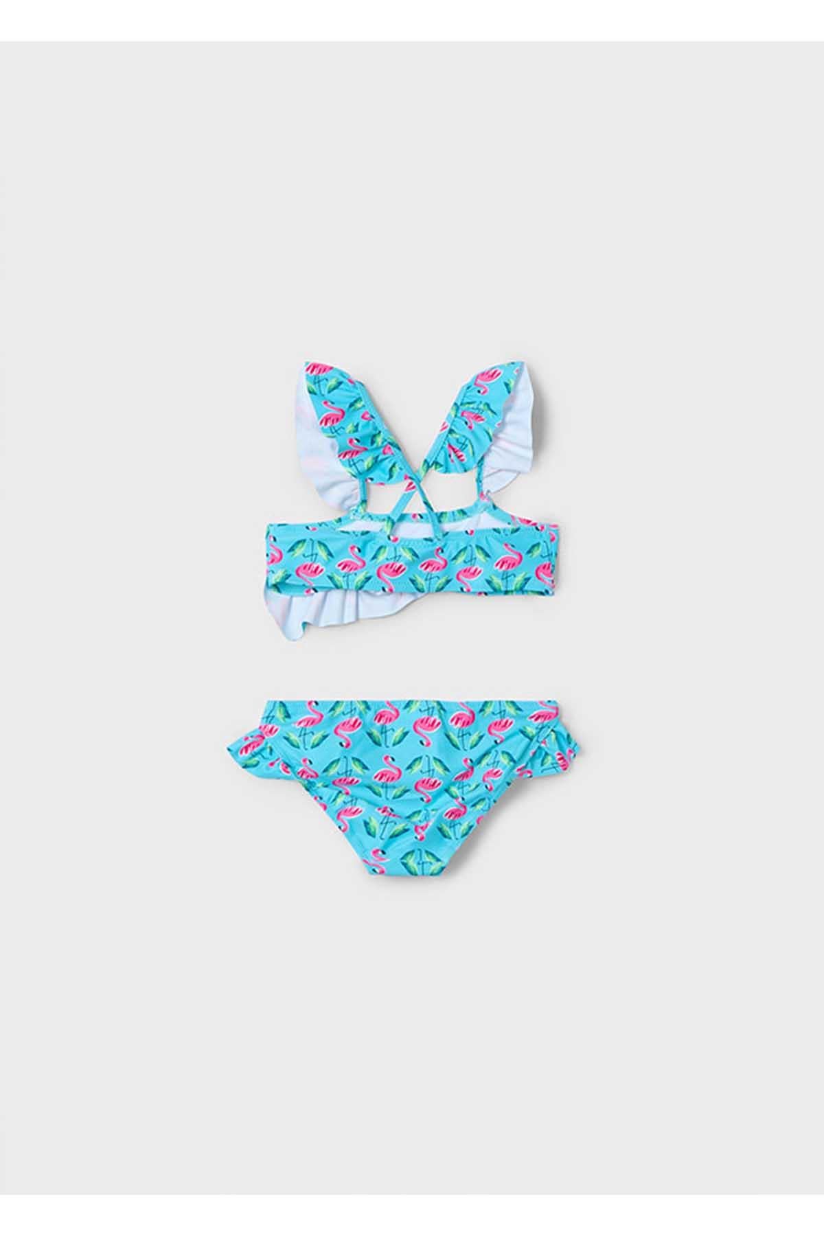 Mayoral Yazlık Kız Çocuk Flamingo Bikini Mayo - Mavi