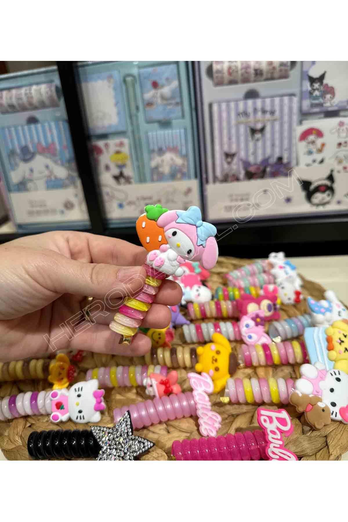My Melody Slikon Başlıklı Akordiyon & Burgu Toka - Model 1
