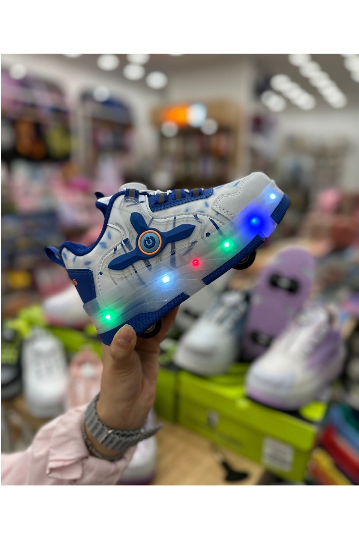 Patenli Çocuk Spor Ayakkabı Model 7 - Mavi