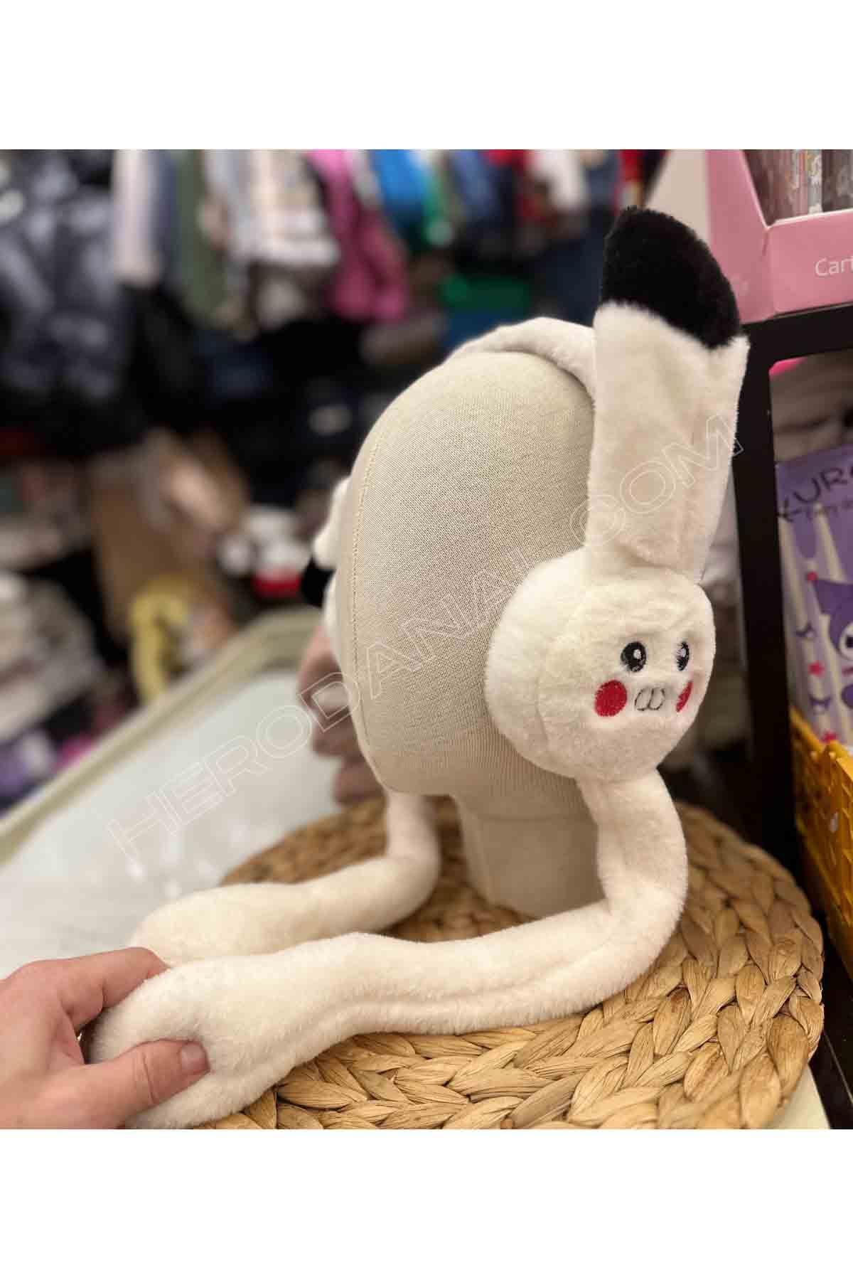 Pikacu Temalı Oynar Sesli Kulaklık - Beyaz