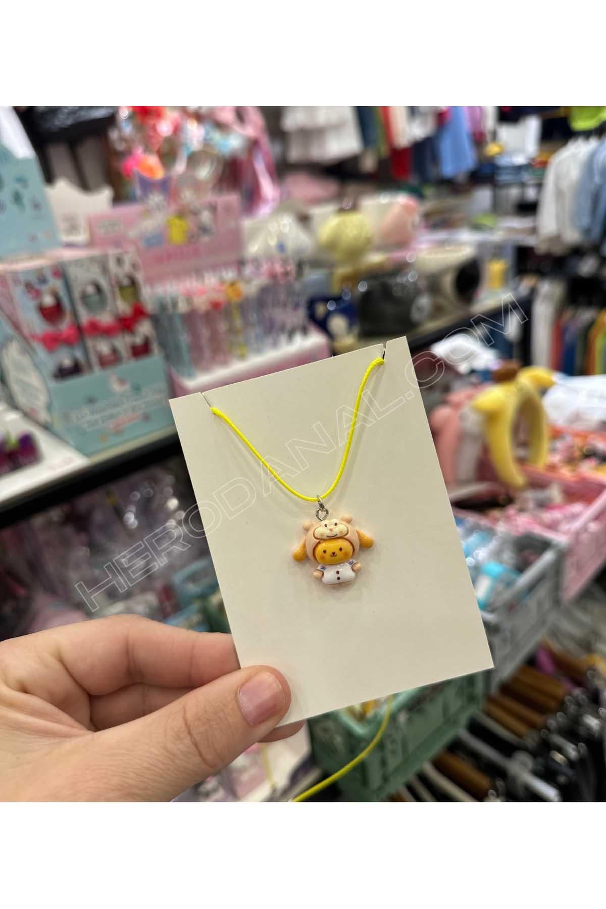 Pompompurin Aksesuarlı - Sanrio İp Kolye