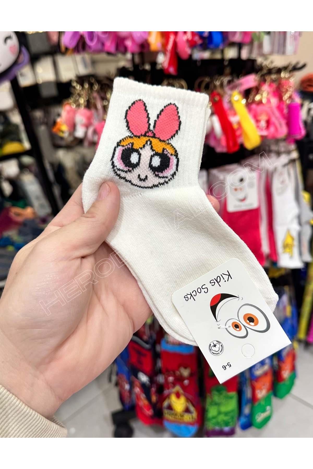 Powerpuff Girls Soket Çocuk Çorap