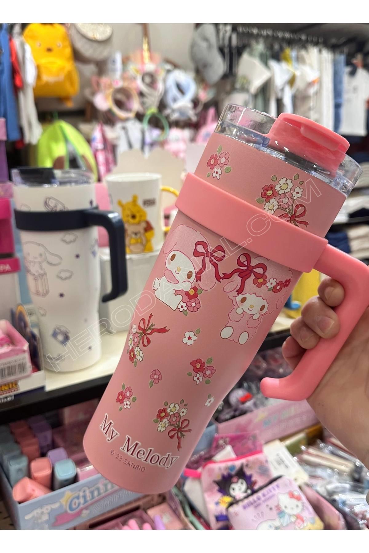 Sanrio 1200ml Çelik Pipetli Çelik Termus Bardak - My Melody