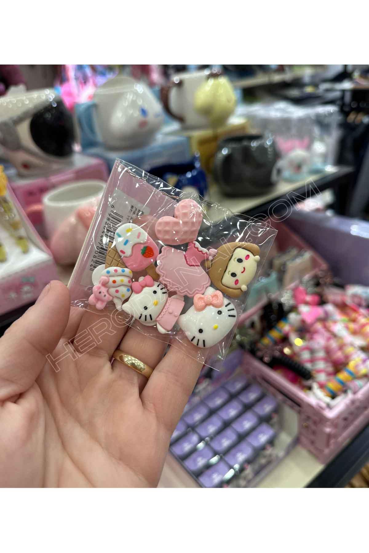 Sanrio 7'li 3D Yapışkanlı Sticker - Hello Kitty