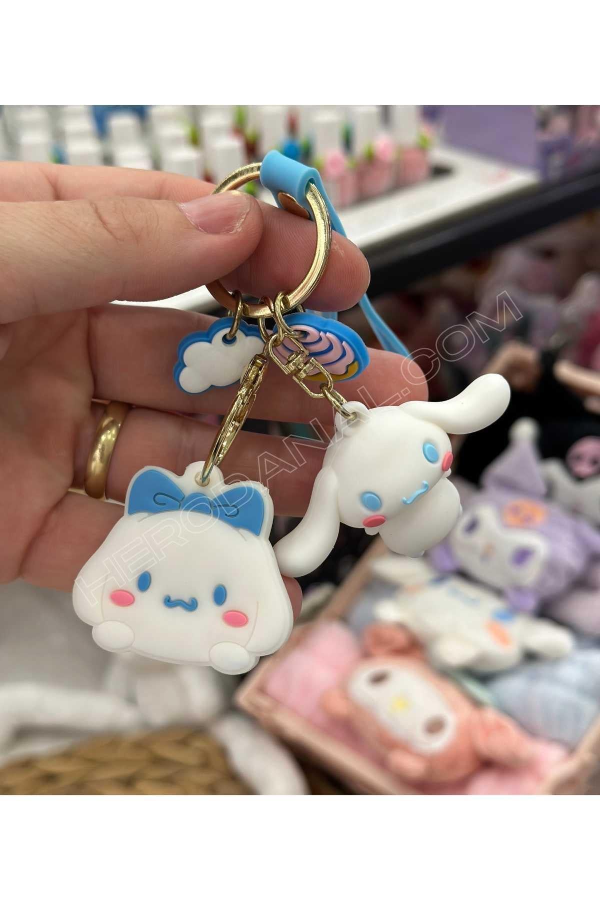 Sanrio Cinnamoroll Anahtar Kılıflı Silkon Anahtarlık 