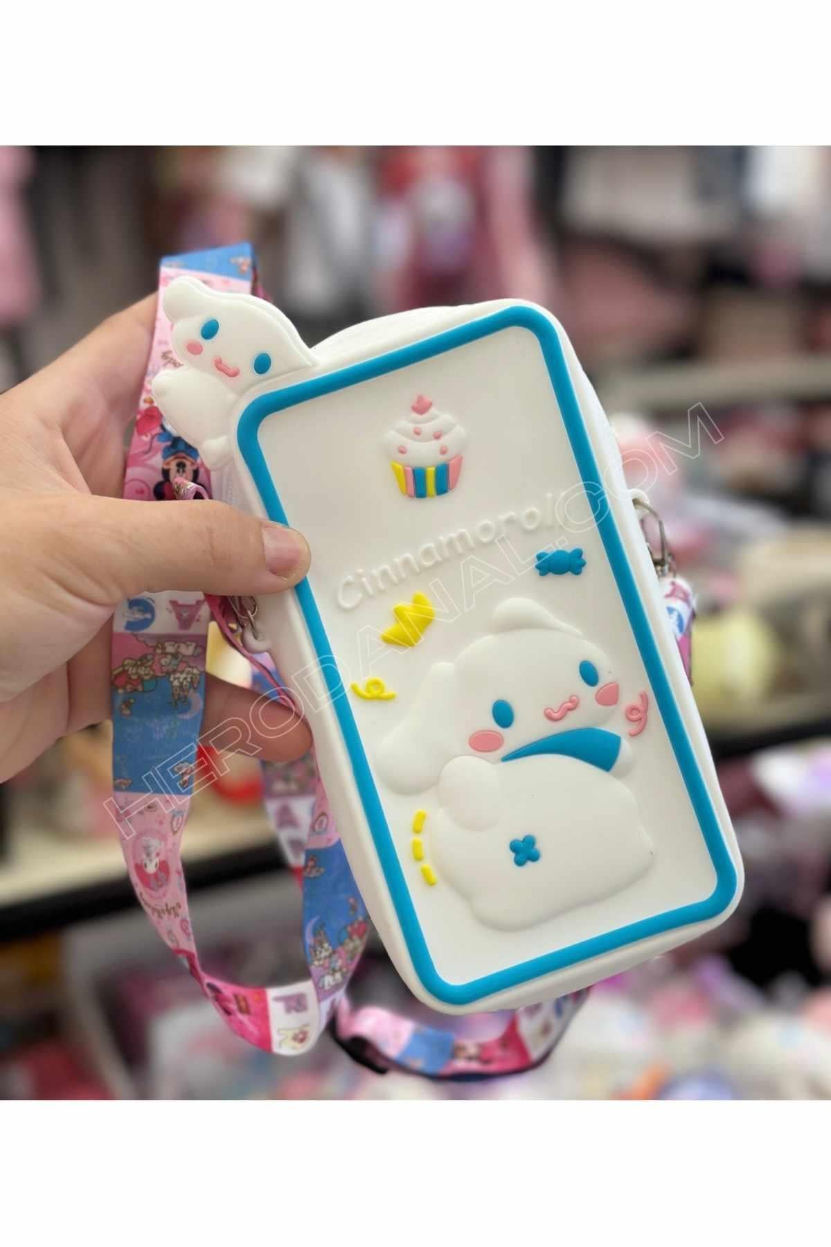 Sanrio Cinnamoroll Silikon Telefon Çantası - Beyaz