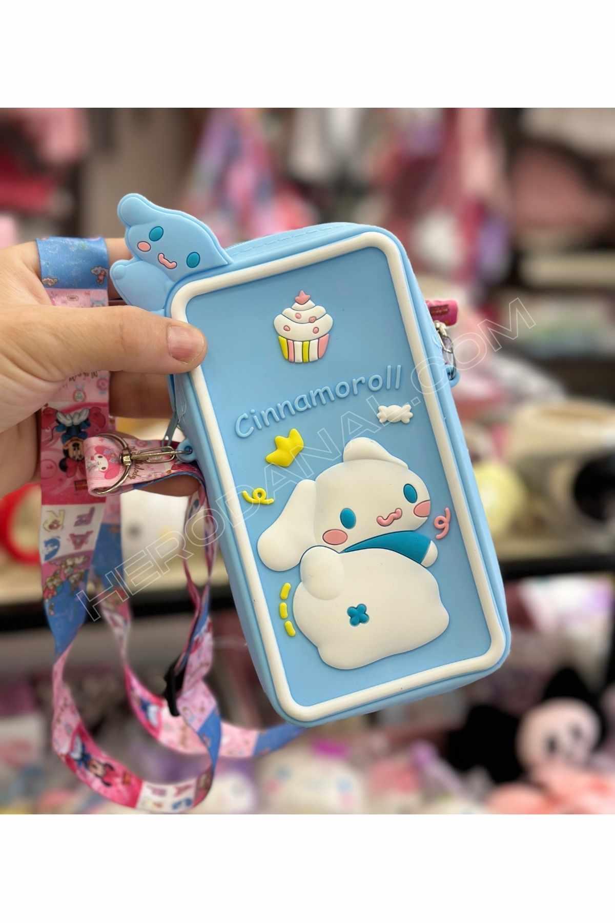 Sanrio Cinnamoroll Silikon Telefon Çantası - Mavi