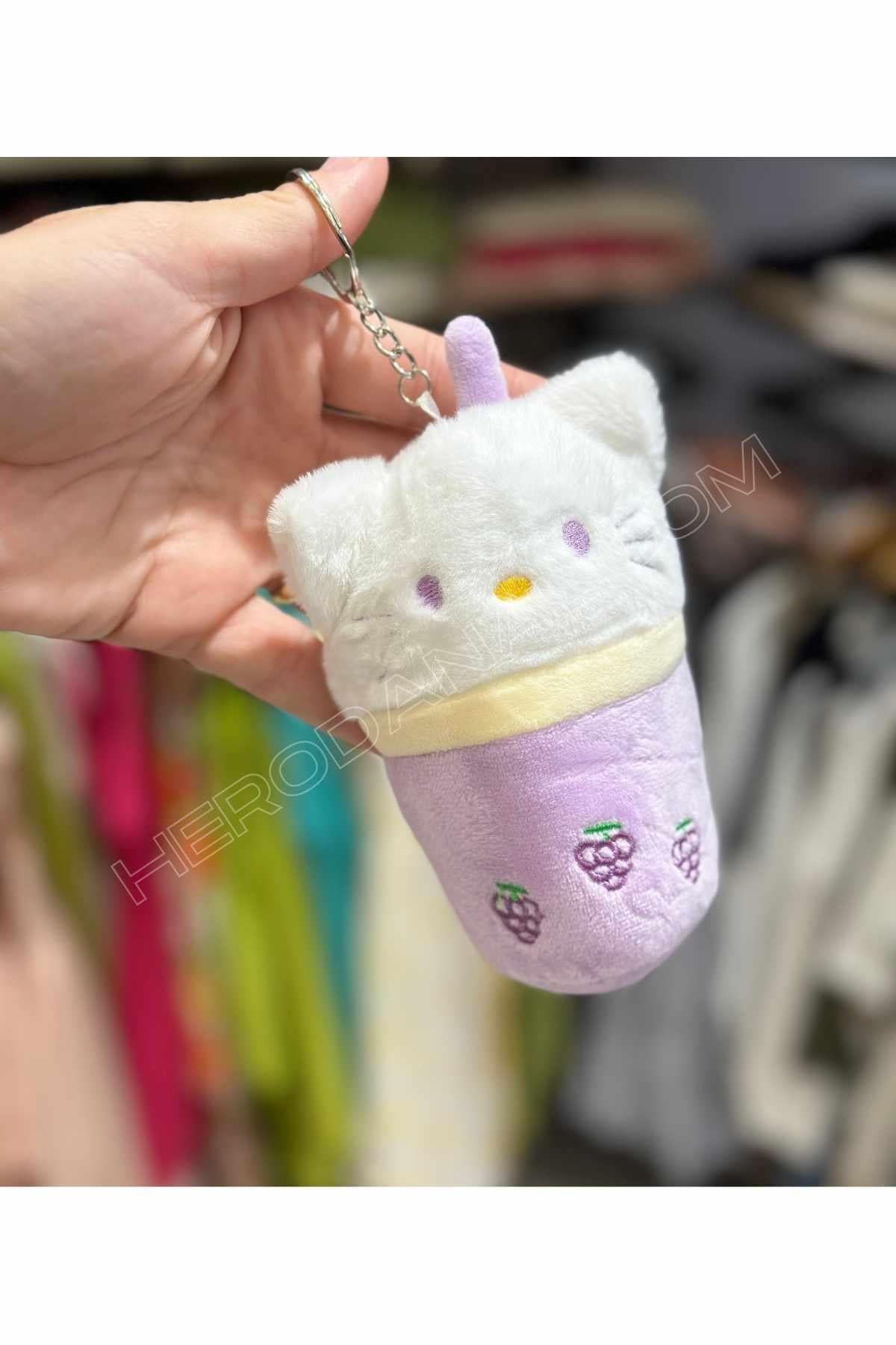 Sanrio Hello Kitty Milkshake Peluş Anahtarlık
