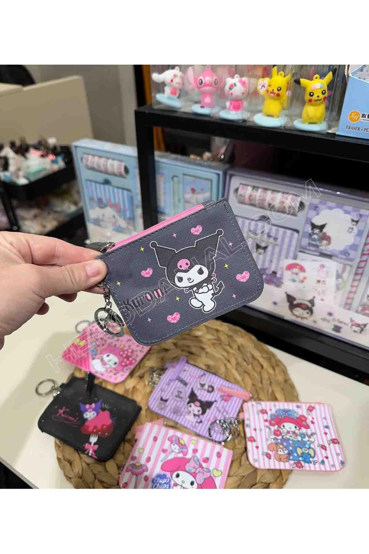 Sanrio Kuromi Anahtarlıklı Mini Cüzdan - Model 1