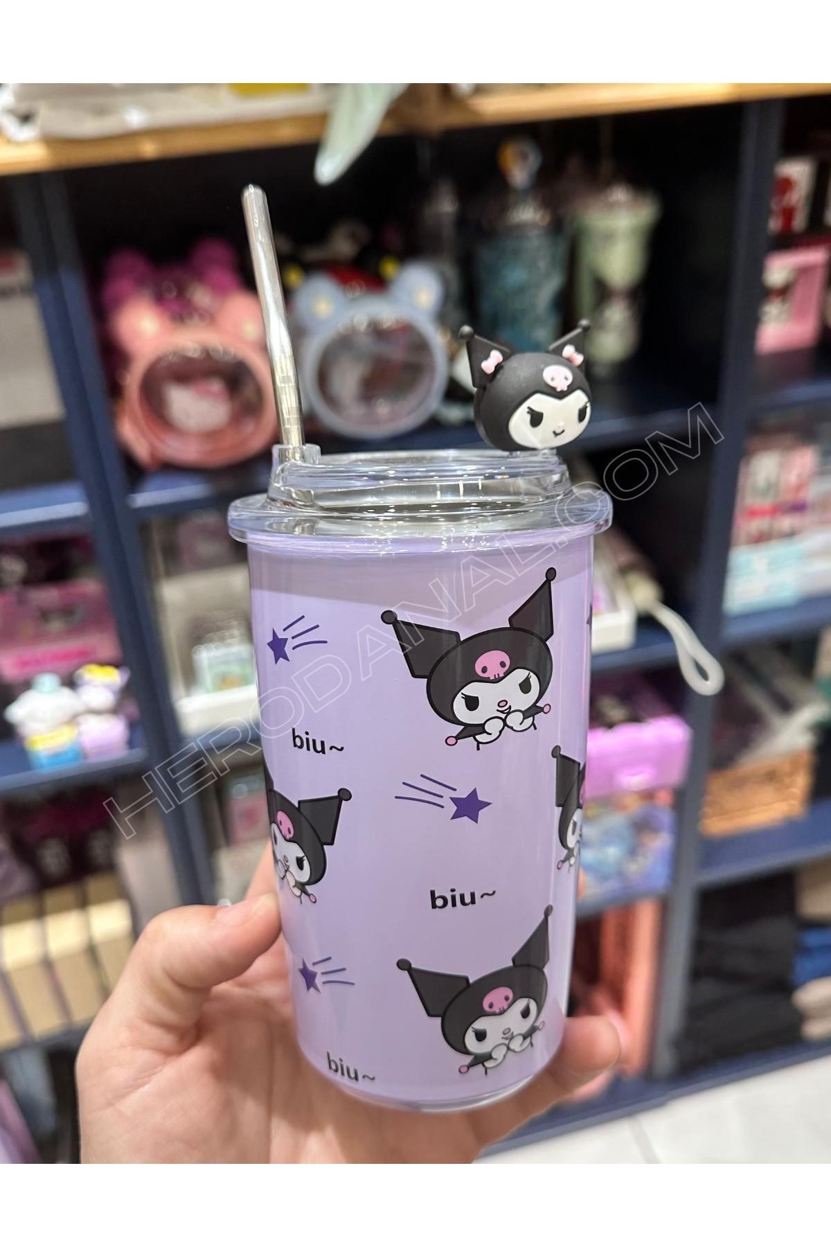 Sanrio Kuromi Pipetli Figürlü Kupa Çelik