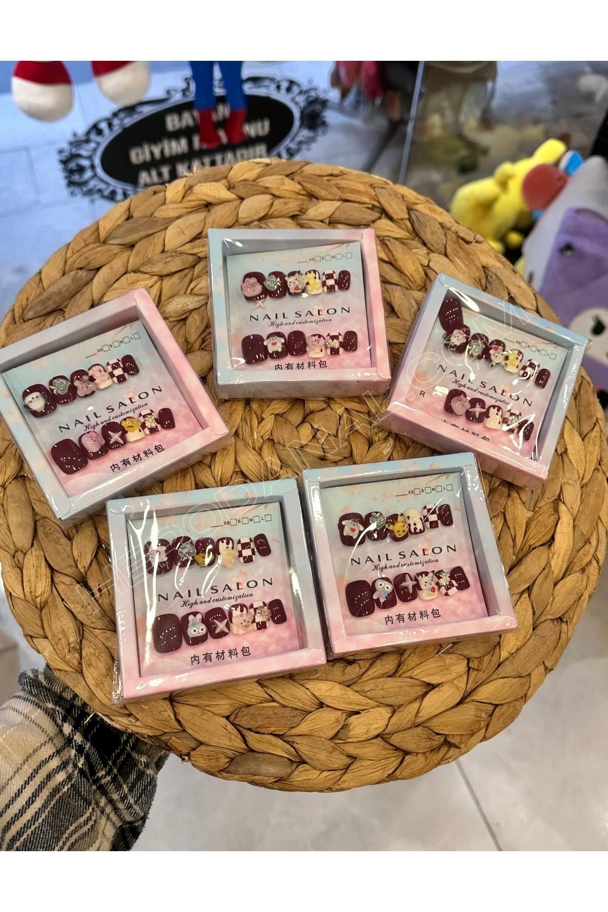 Sanrio Lüx Takma Tırnak Seti 12li Çocuk Takma Tırnak - Model 9