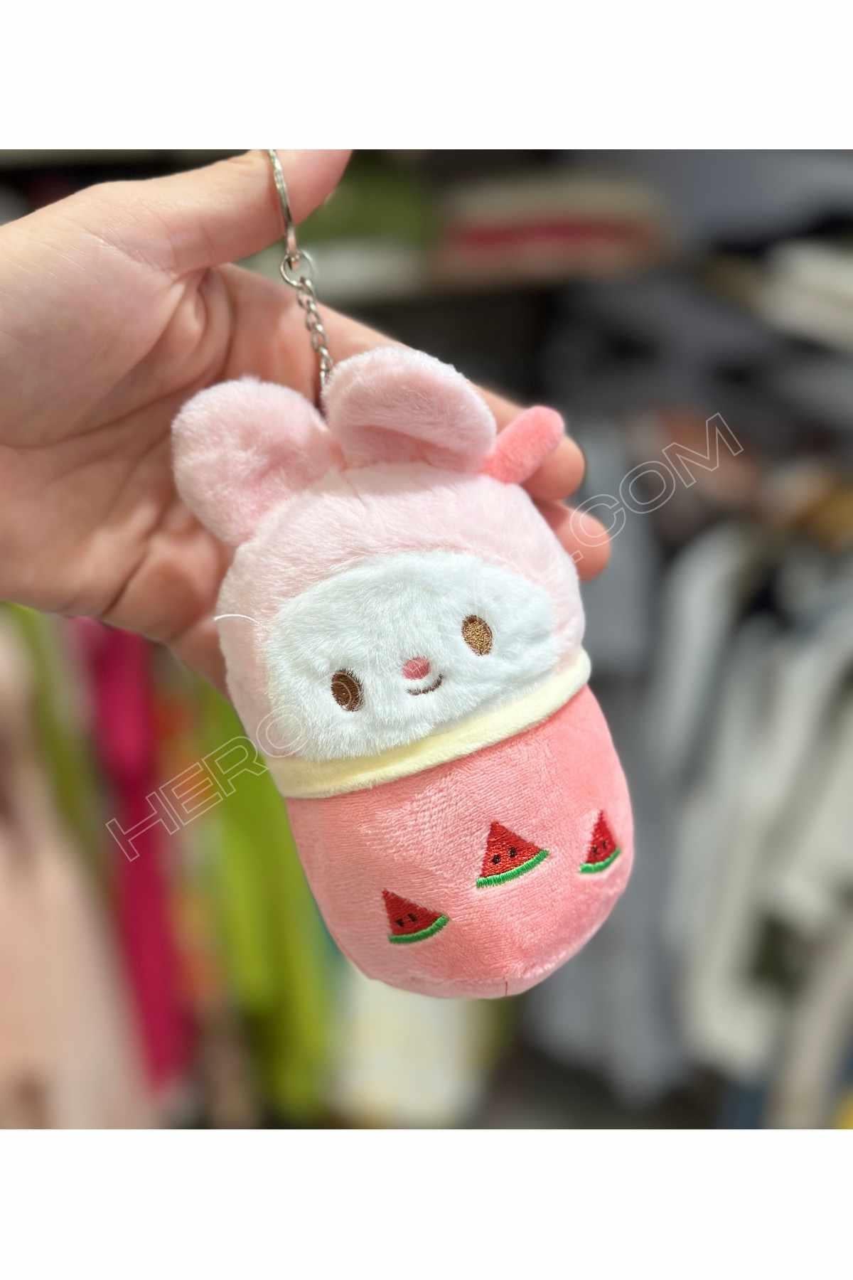 Sanrio MyMelody Milkshake Peluş Anahtarlık